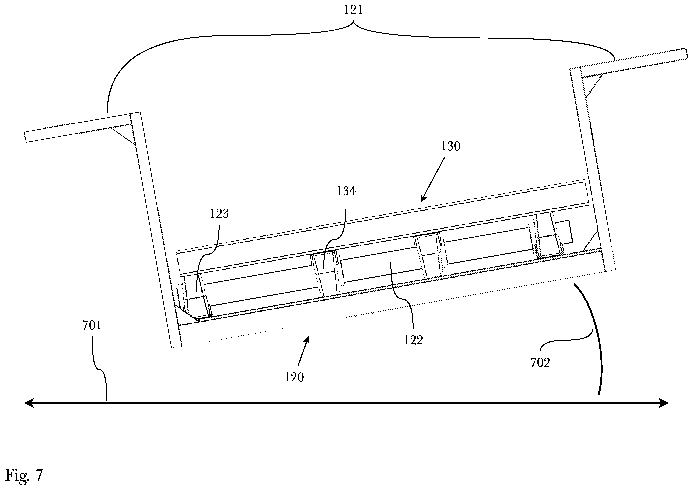 Patent US12134008 Figure 7 – Exercise machine platform for emulation of realistic movement
