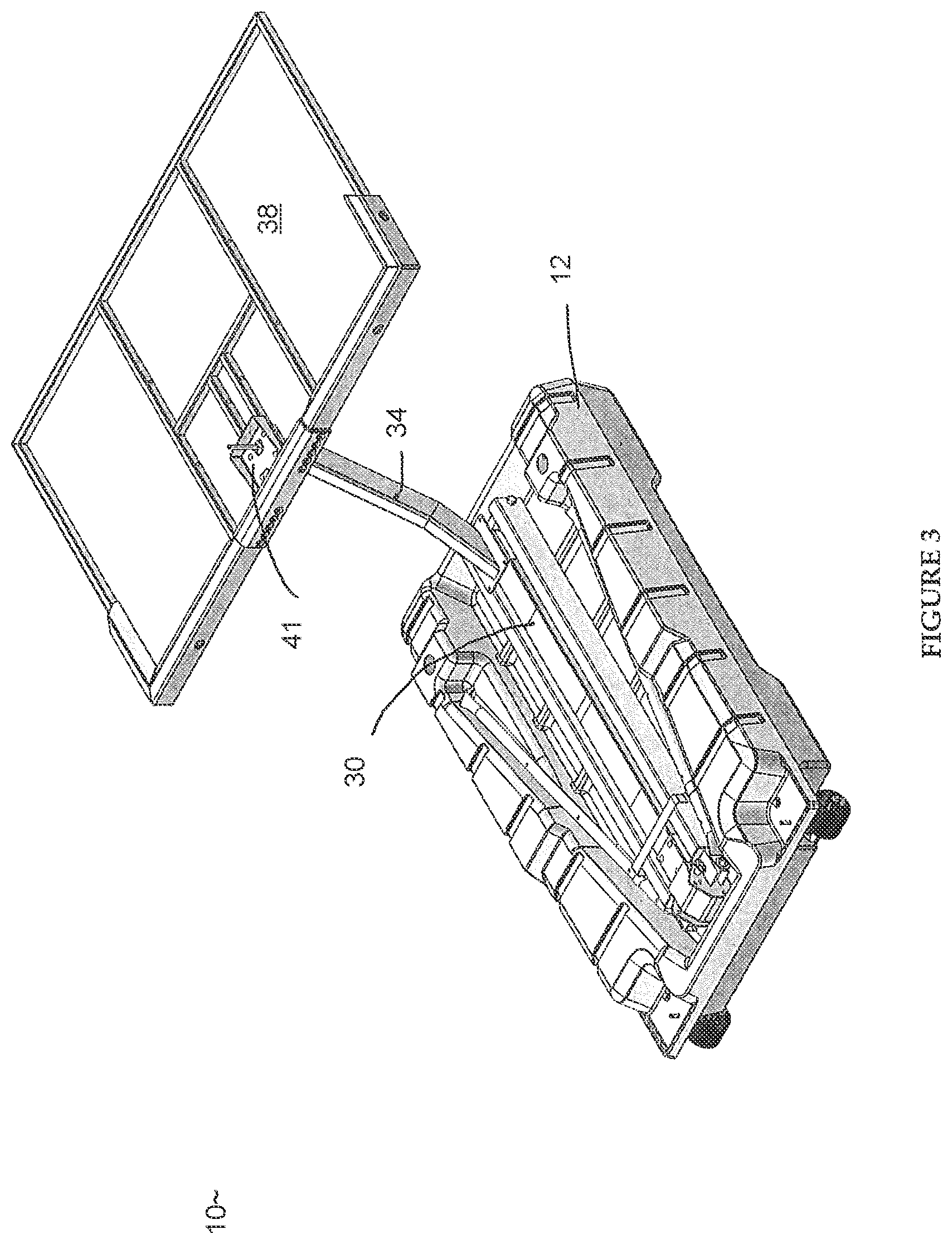 Patent US12134016 Figure 3 – Portable basketball goal assembly