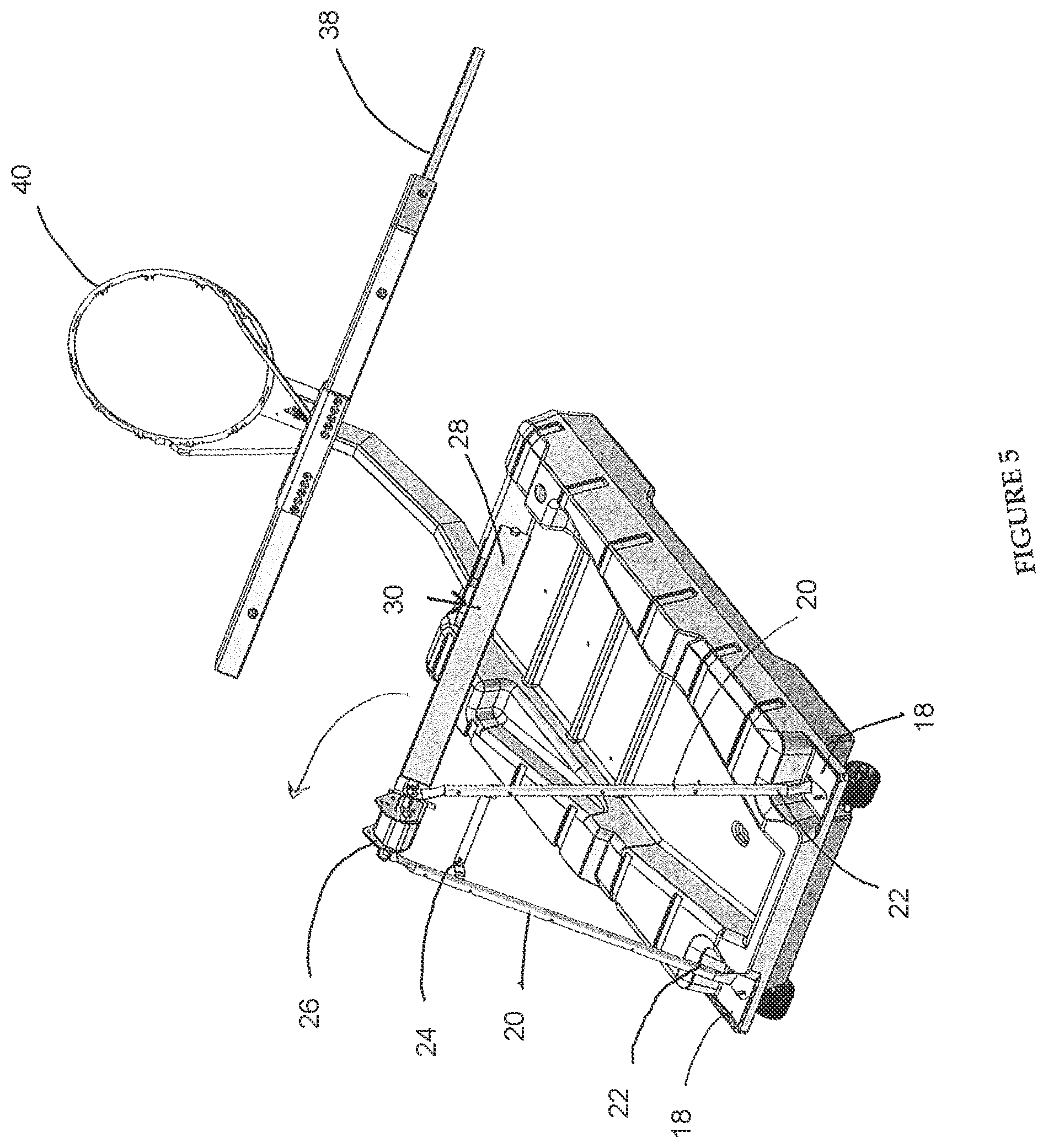 Patent US12134016 Figure 5 – Portable basketball goal assembly
