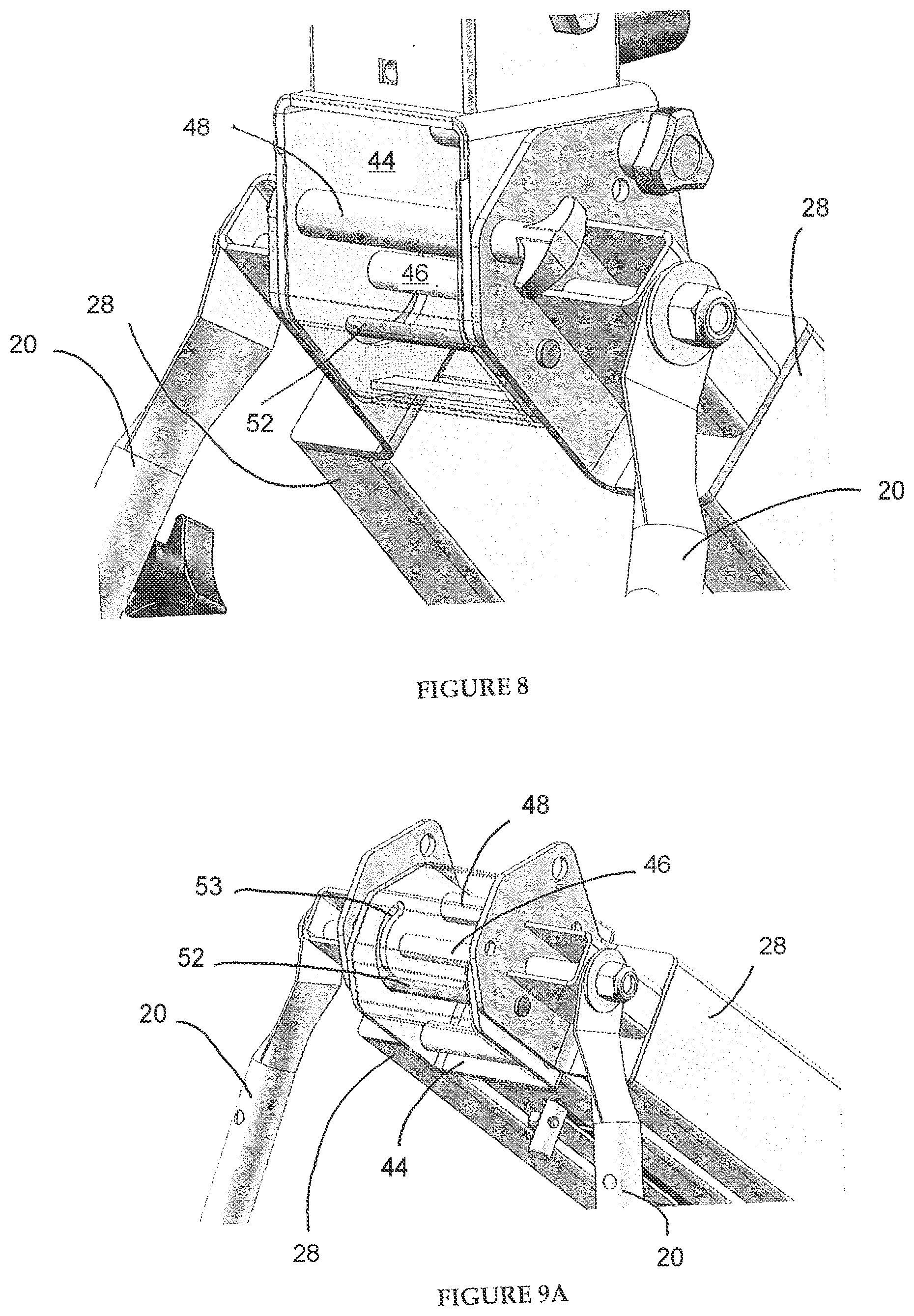 Patent US12134016 Figure 8 – Portable basketball goal assembly