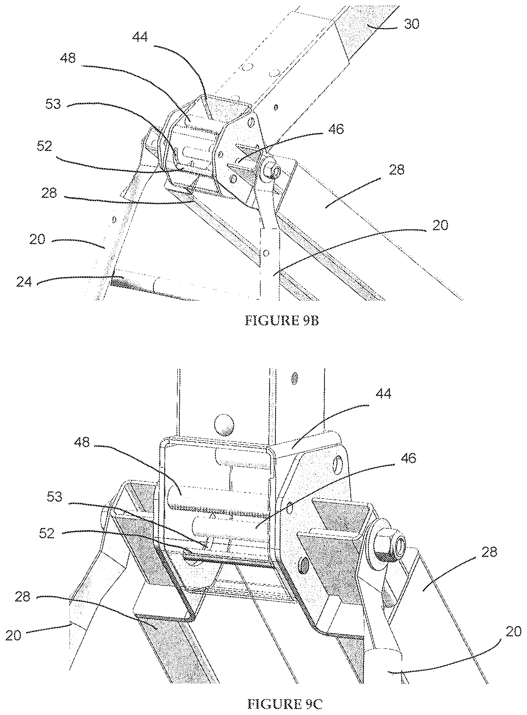 Patent US12134016 Figure 9 – Portable basketball goal assembly