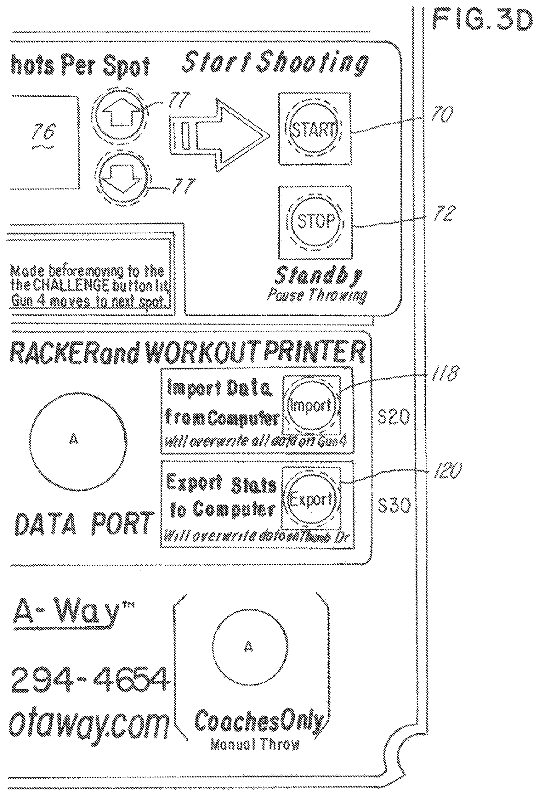 Patent US12134020 Figure 7 – System and method for improving a basketball player's shooting by remote access to shooting information and practice session replication