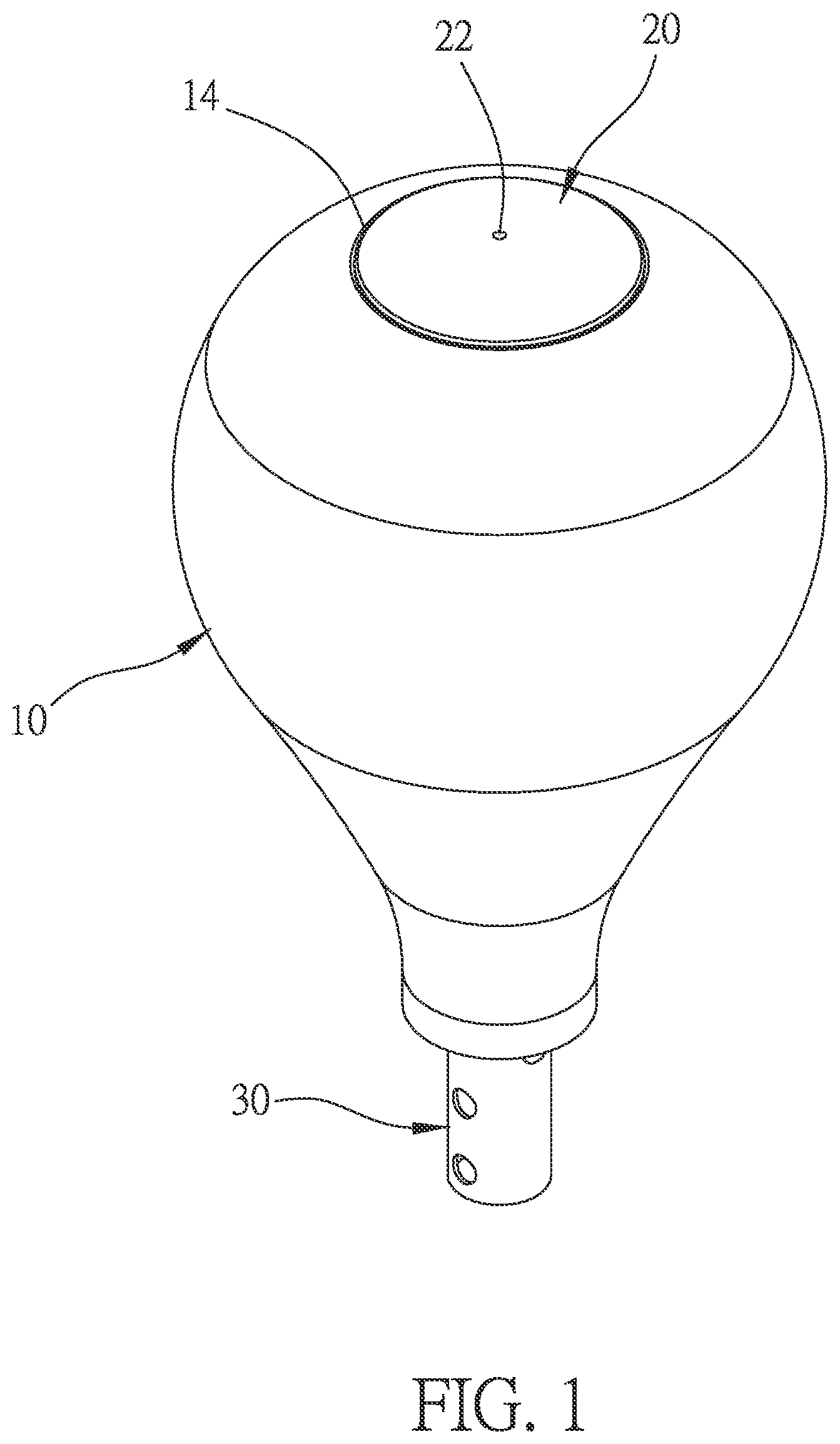 Patent US12134021 Figure 1 – Striking practice device