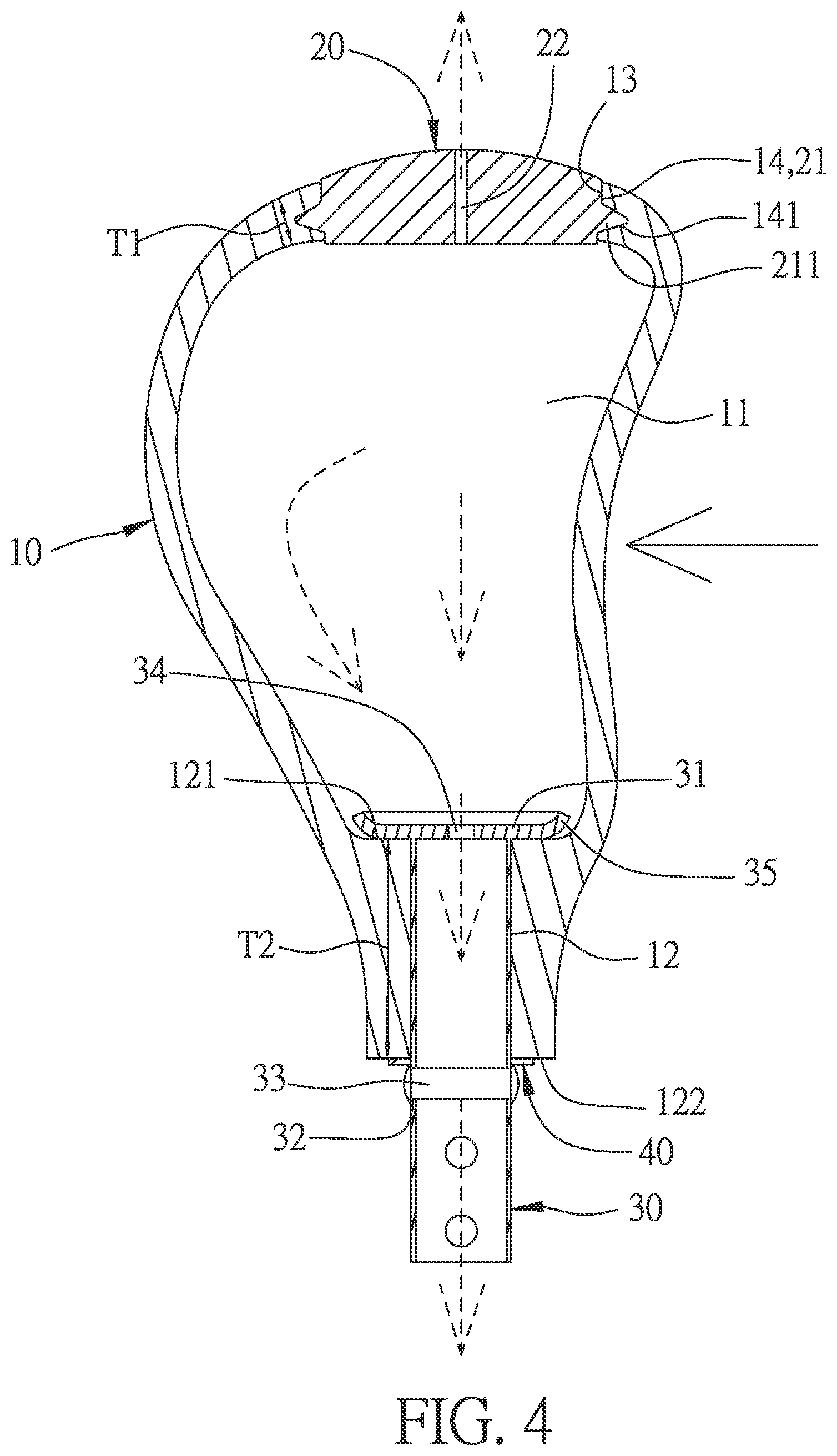 Patent US12134021 Figure 4 – Striking practice device