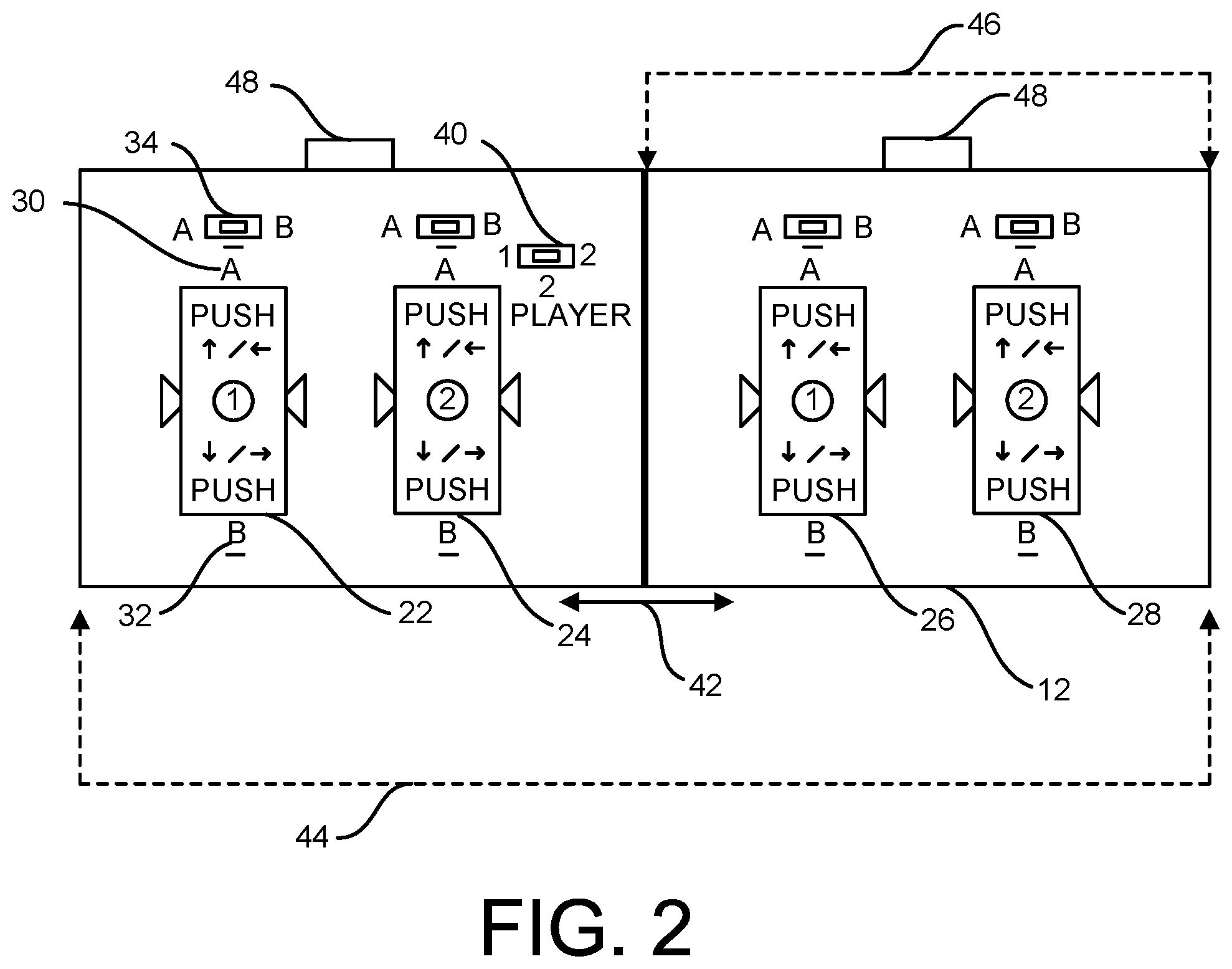 Patent US12134029 Figure 2 – Programmable hand-held video gaming controller system