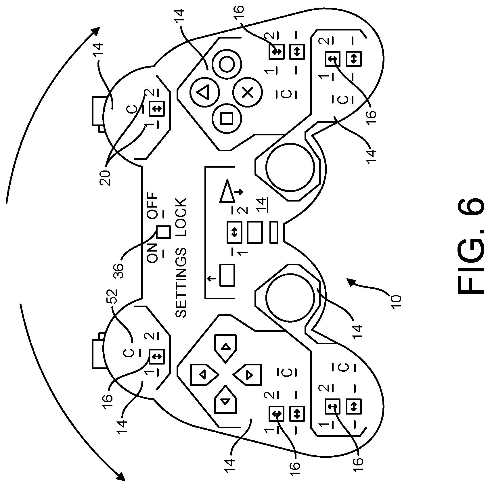 Patent US12134029 Figure 6 – Programmable hand-held video gaming controller system