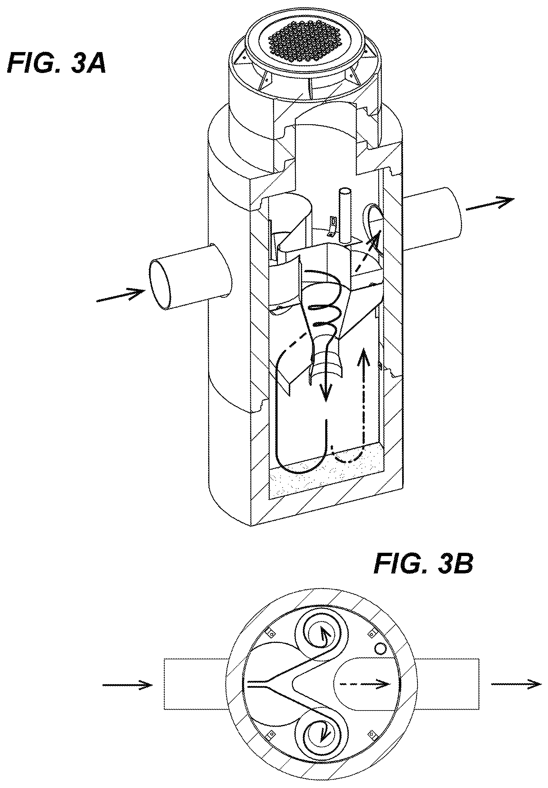 Patent US12134048 Figure 4 – Oil and grit separator system with twin vortex