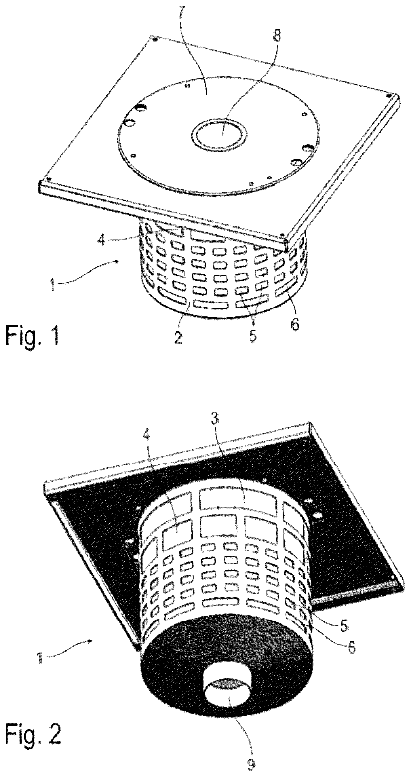 Patent US12134055 Figure 1 – Collection apparatus for rinsing media of an atomizer