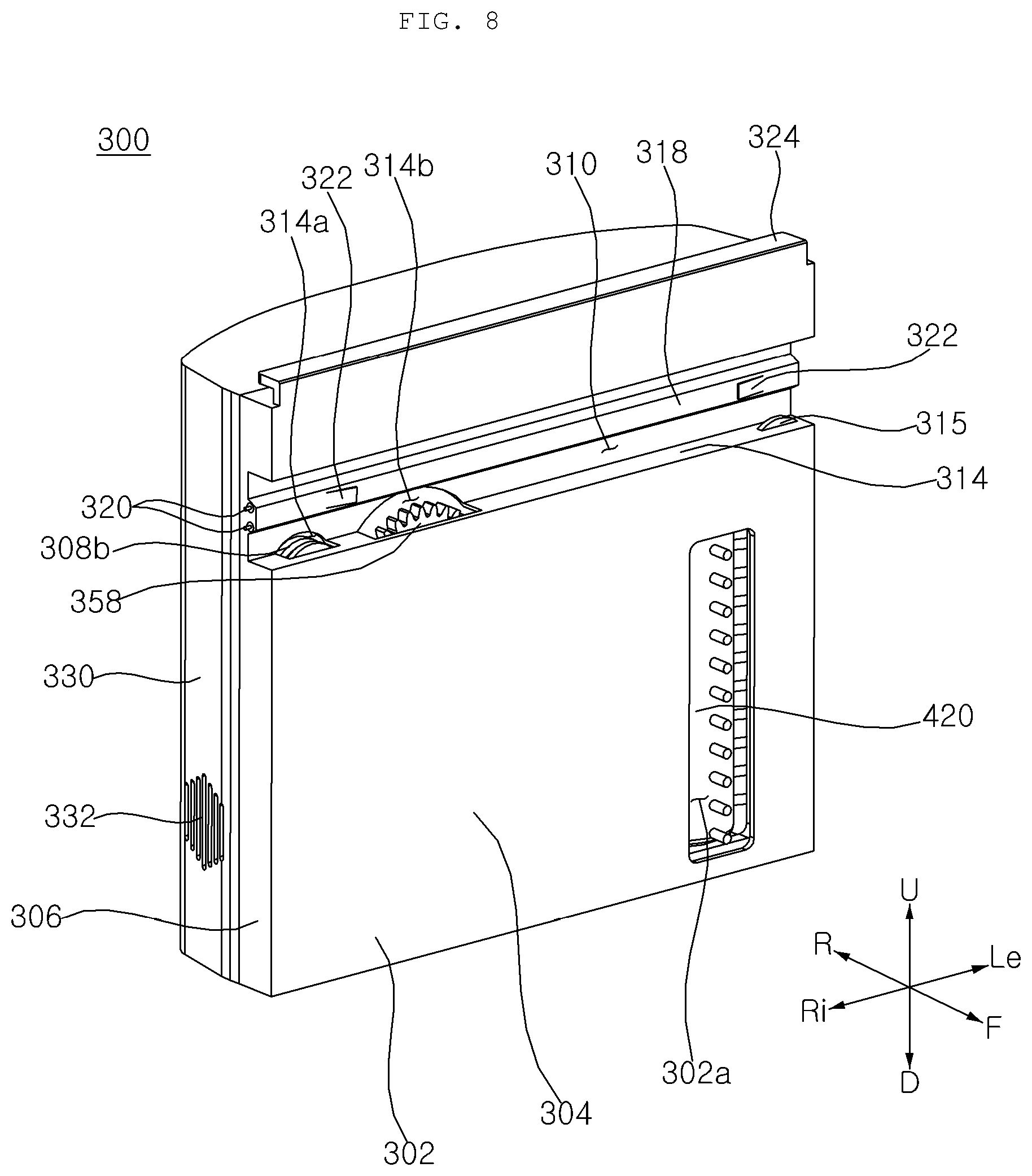Patent US12134058 Figure 8 – Filter cleaner and air-processing apparatus including filter cleaner