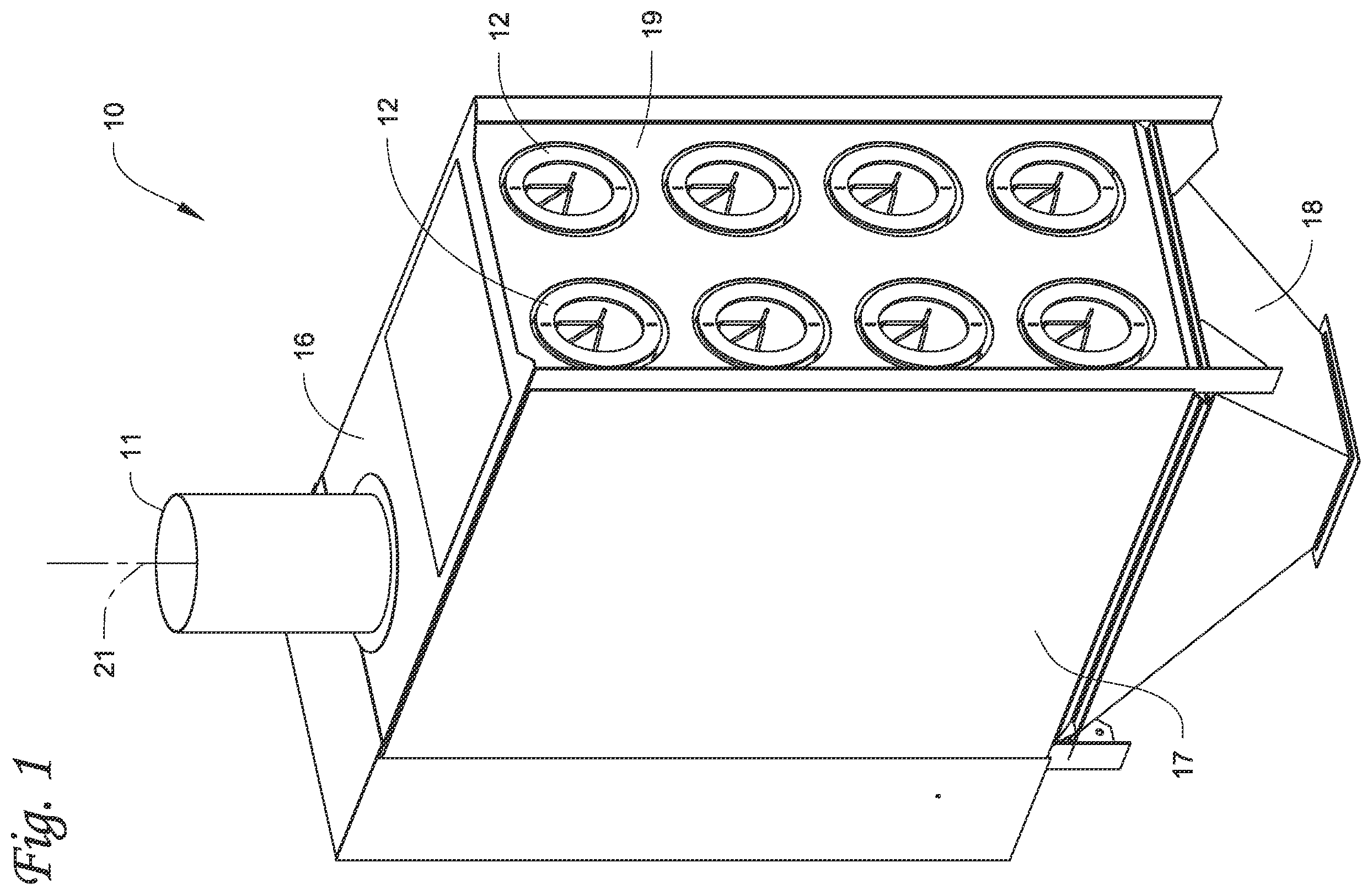 Patent US12134060 Figure 1 – Filter systems with dirty air chamber spacer elements and methods of using the same