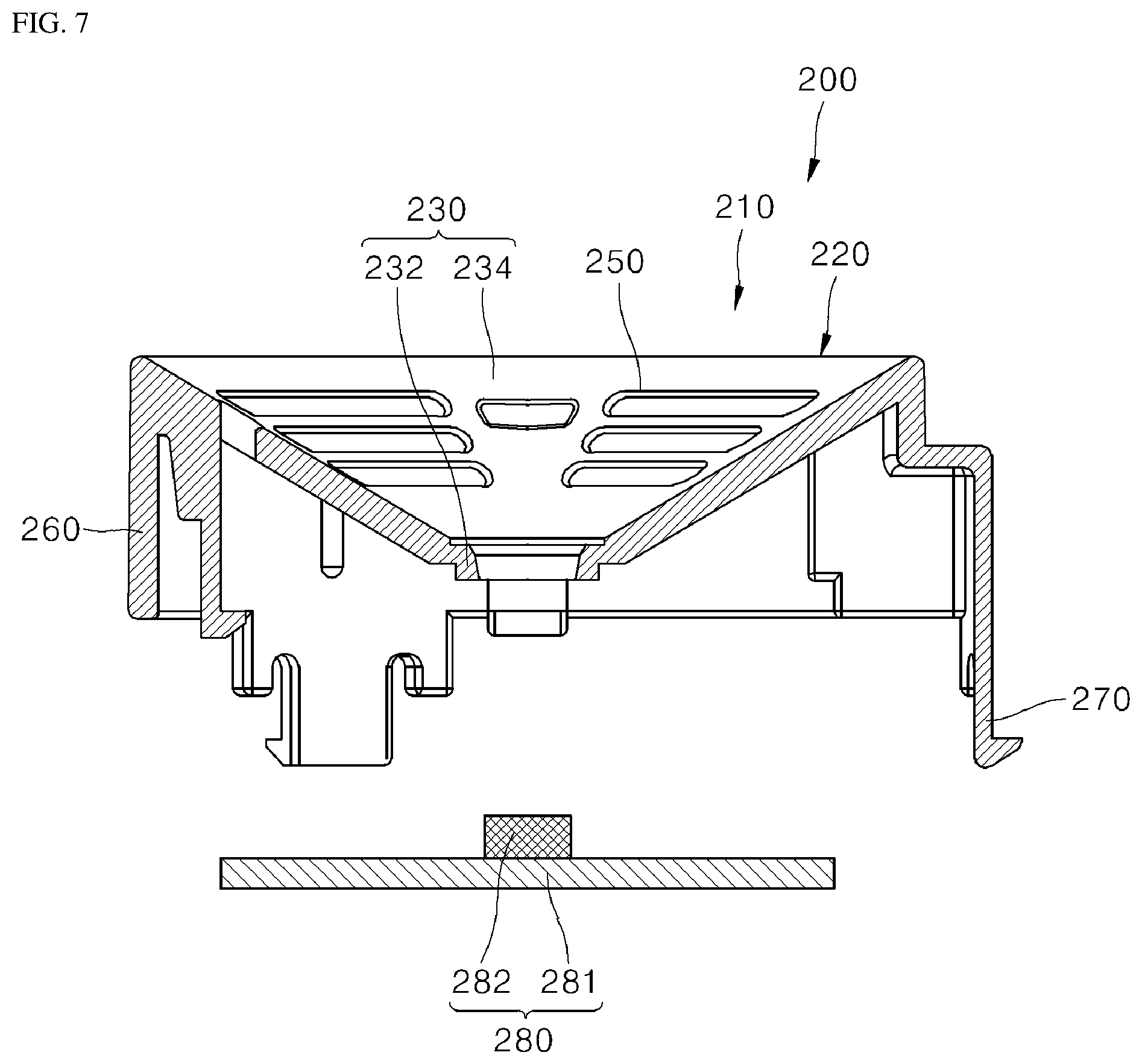 Patent US12134062 Figure 7 – Portable air purifier
