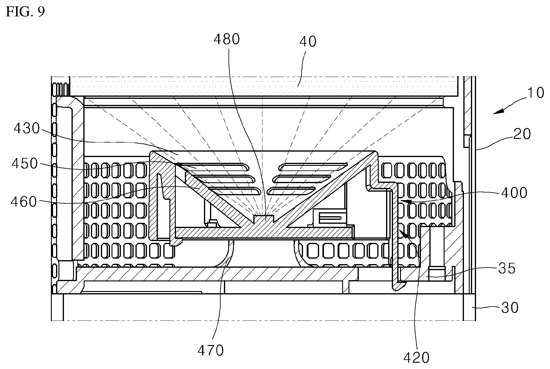 Patent US12134062 Figure 9 – Portable air purifier