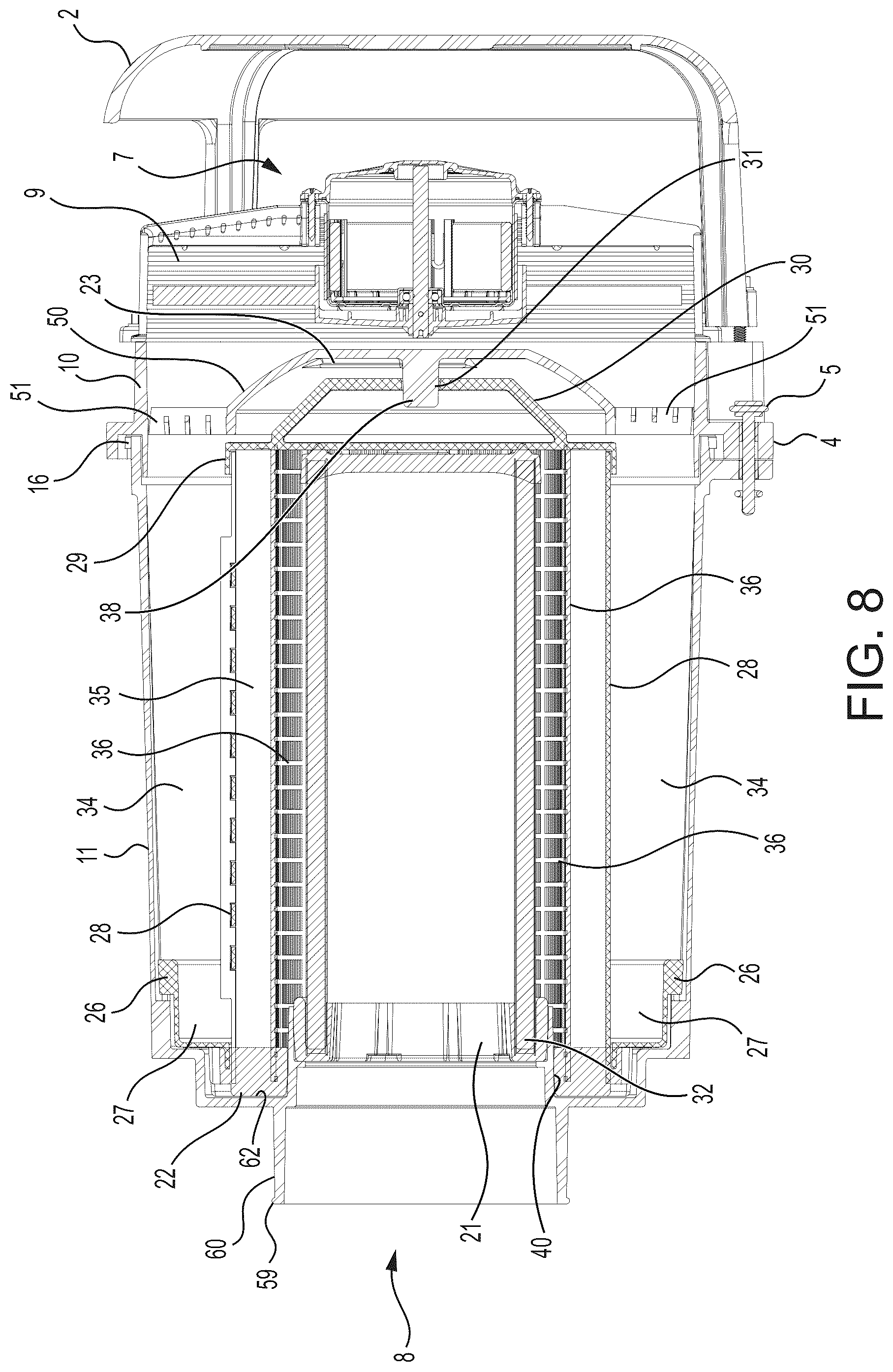 Patent US12134065 Figure 6 – Self-cleaning air filtration apparatus and method