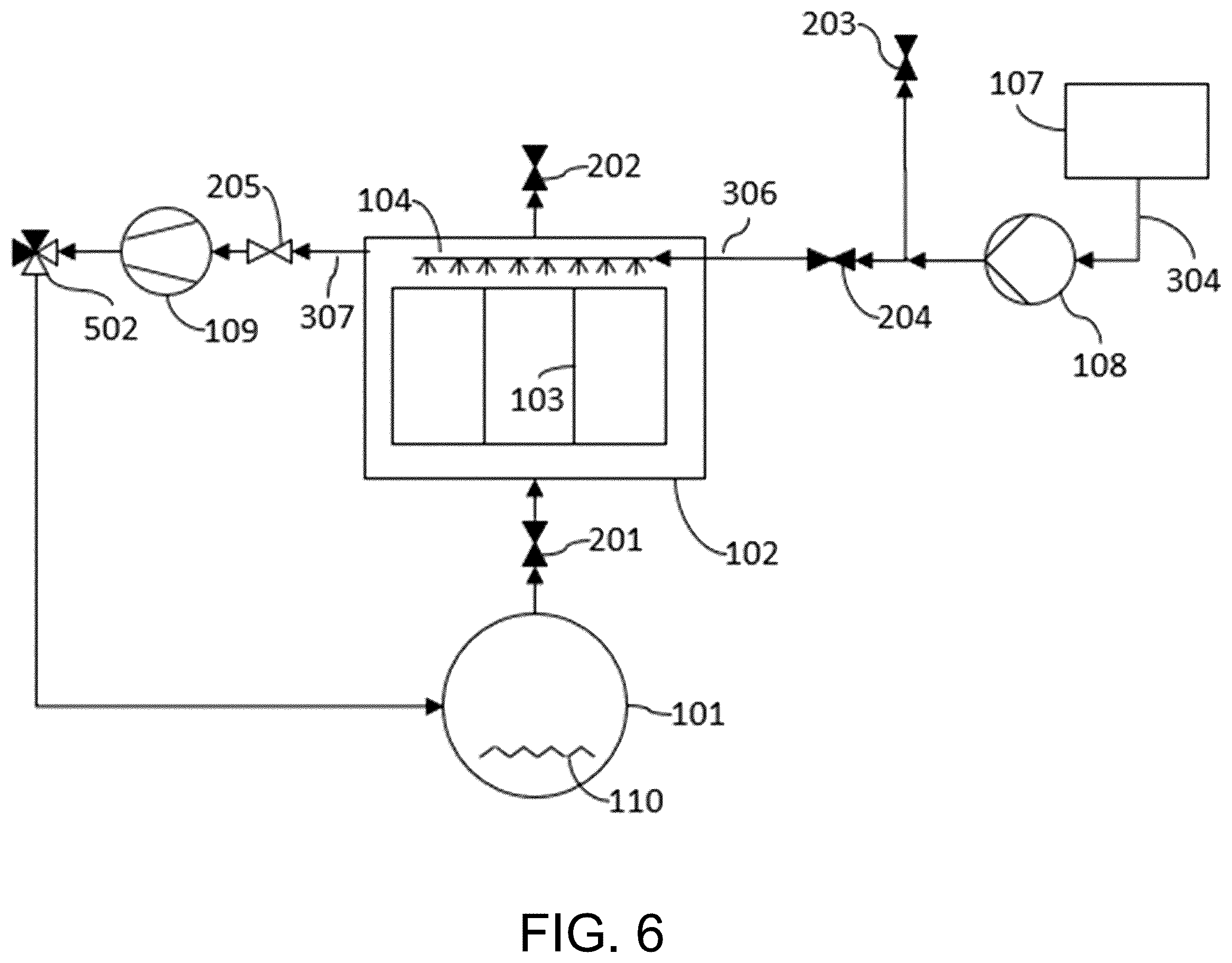 Patent US12134070 Figure 6 – Mechanical vapor re-compressor heat pump for separating CO 2 from water vapor in temperature-vacuum swing adsorption cycles