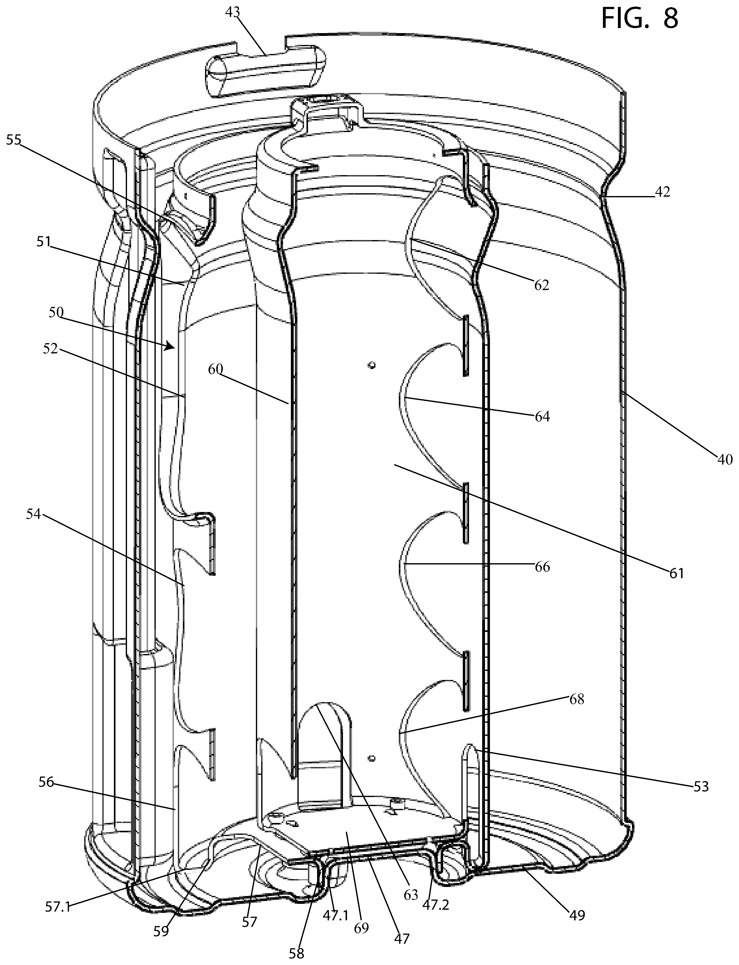 Patent US12134071 Figure 8 – Air purifying machine and process
