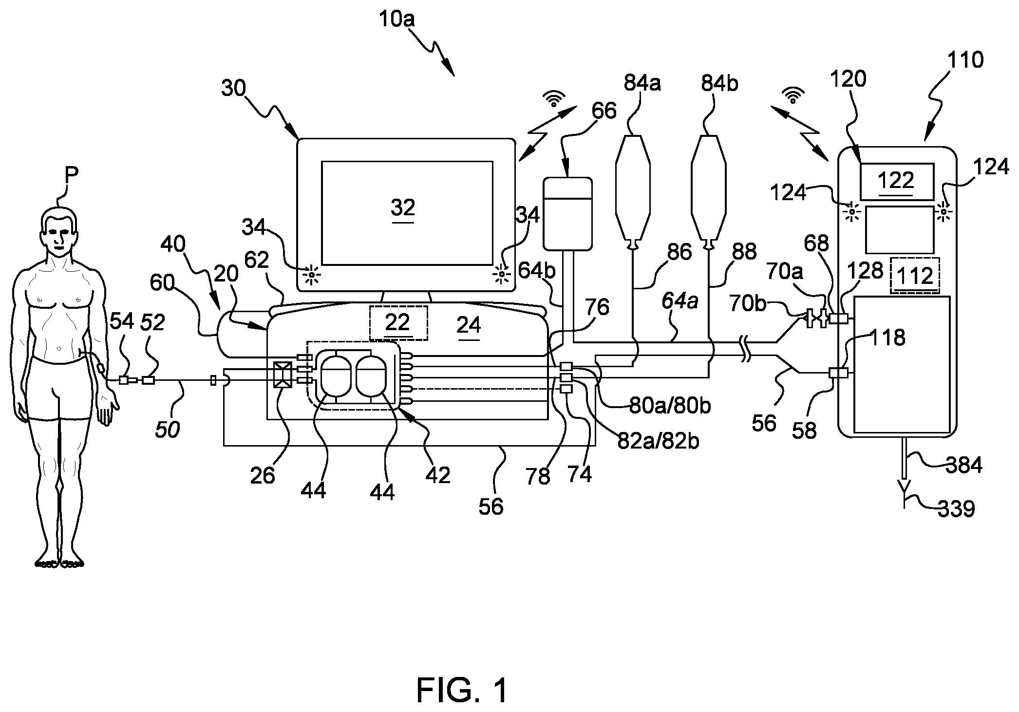 Patent US12134076 — Water purification apparatus and methods for cleaning the water purification apparatus — Figure 1