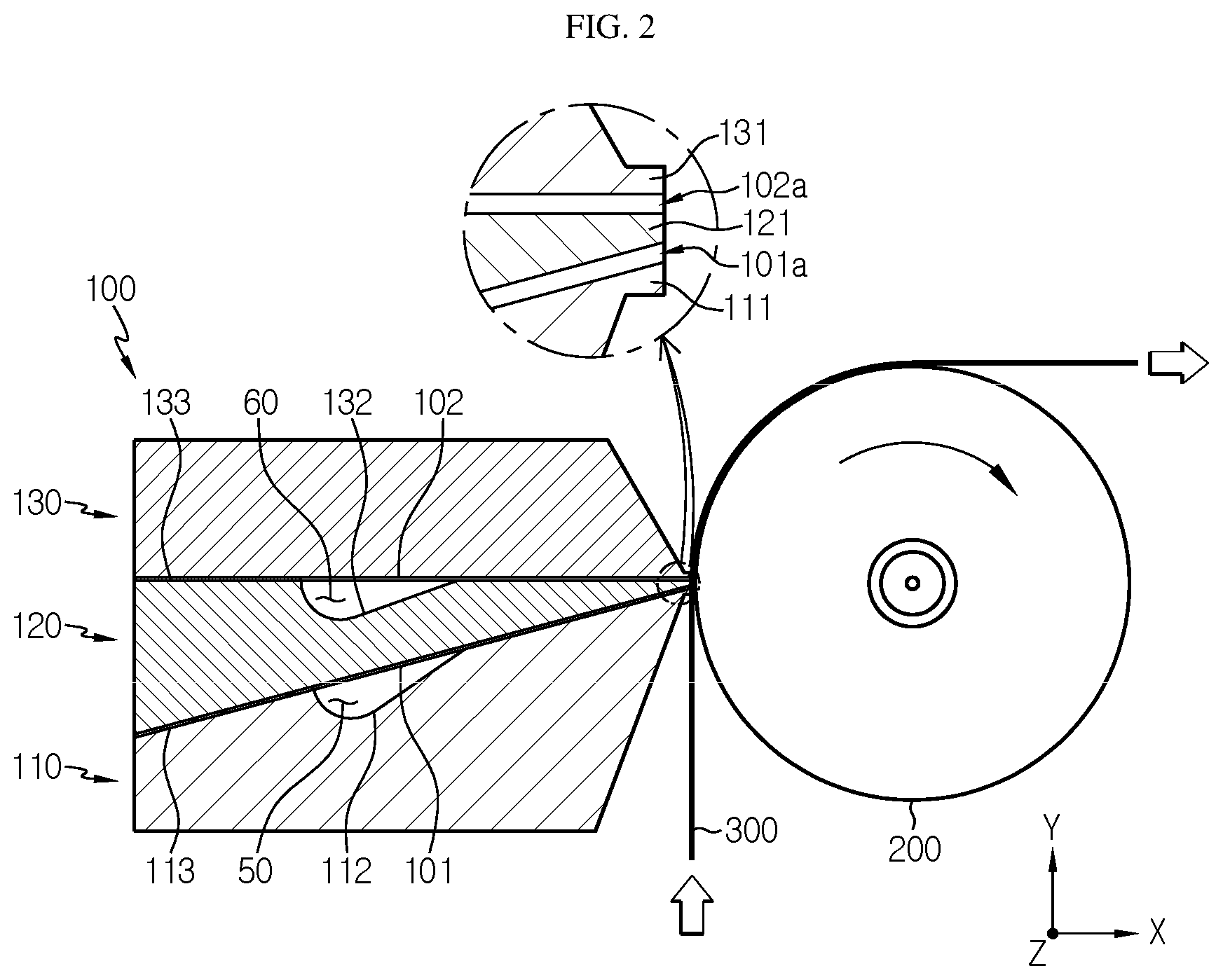 Patent US12134107 Figure 2 – Multi-slot die coater