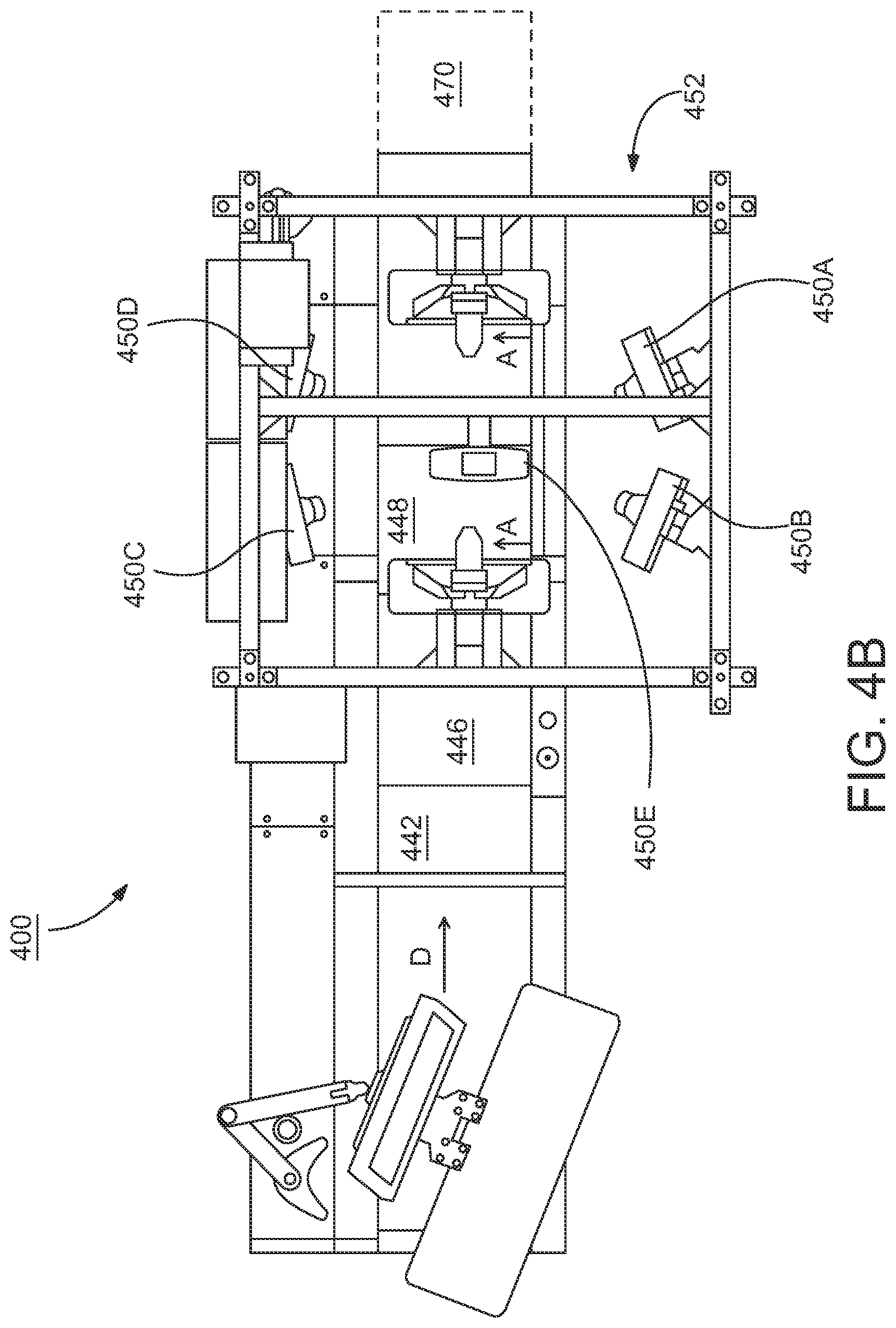 Patent US12134110 Figure 4 – Material handling apparatus and method for automatic and manual sorting of items using a dynamically configurable sorting array
