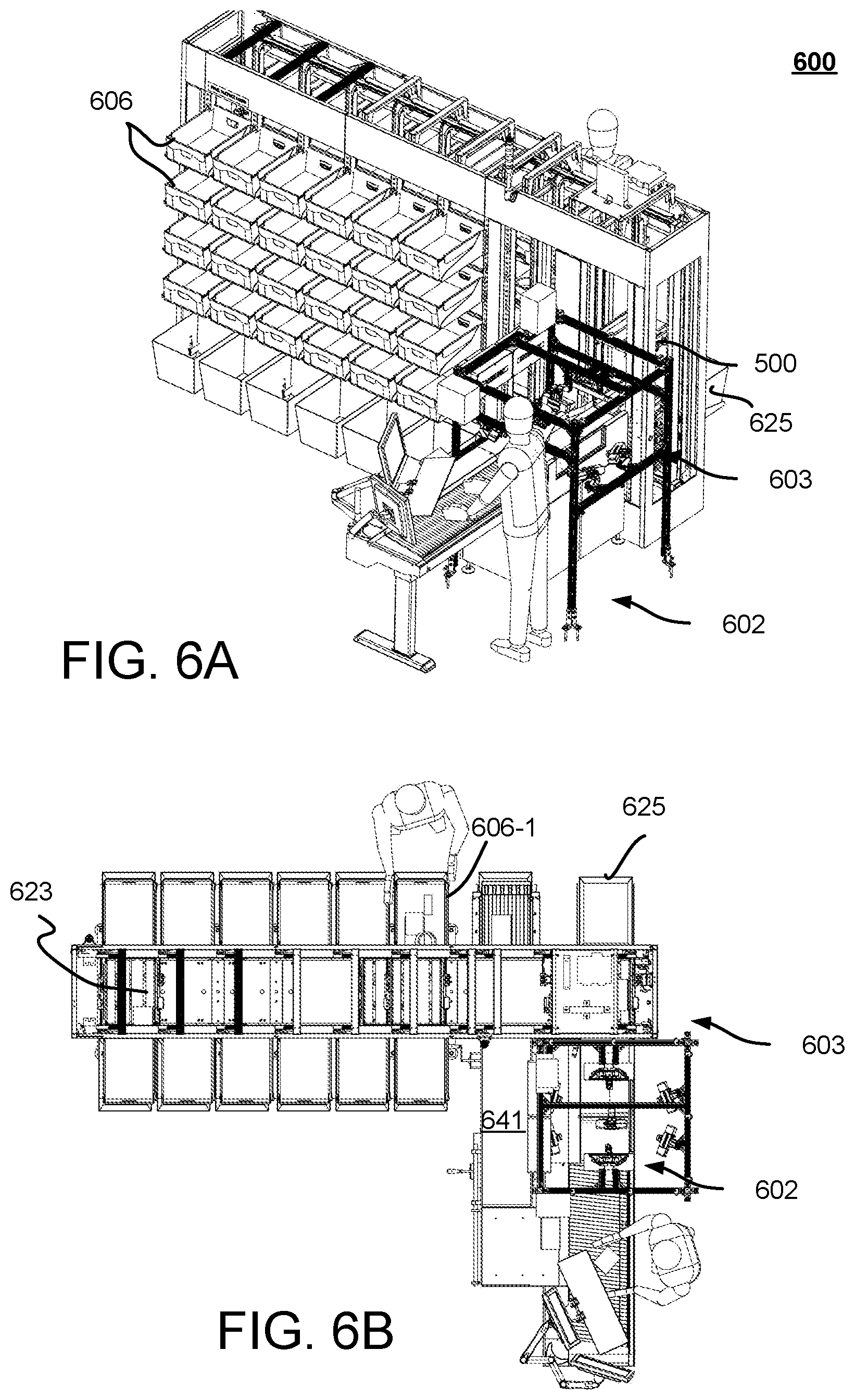 Patent US12134110 Figure 9 – Material handling apparatus and method for automatic and manual sorting of items using a dynamically configurable sorting array