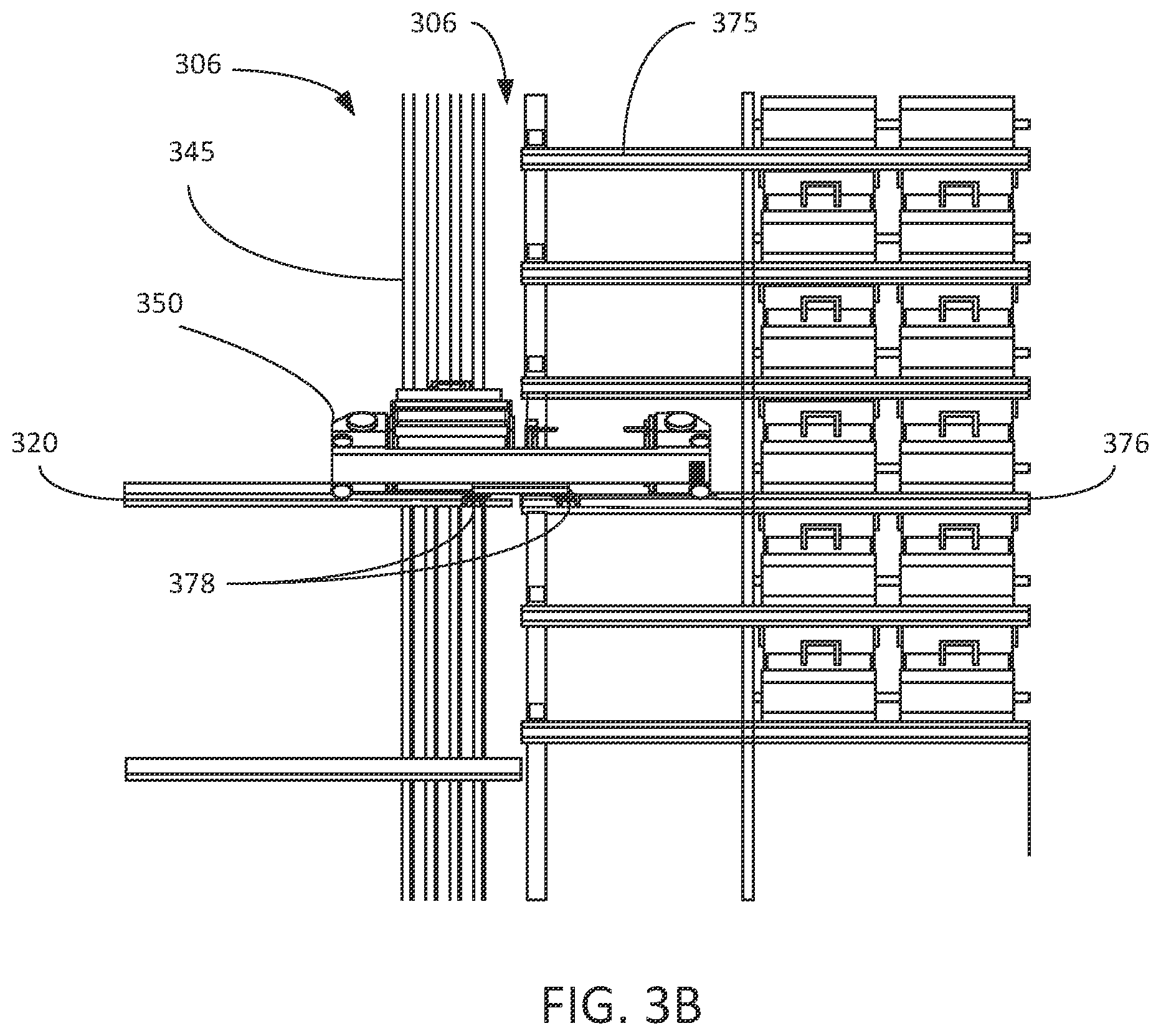 Patent US12134112 Figure 5 – Systems and methods for lifting and descending payload shuttles with high throughput and a reduced footprint