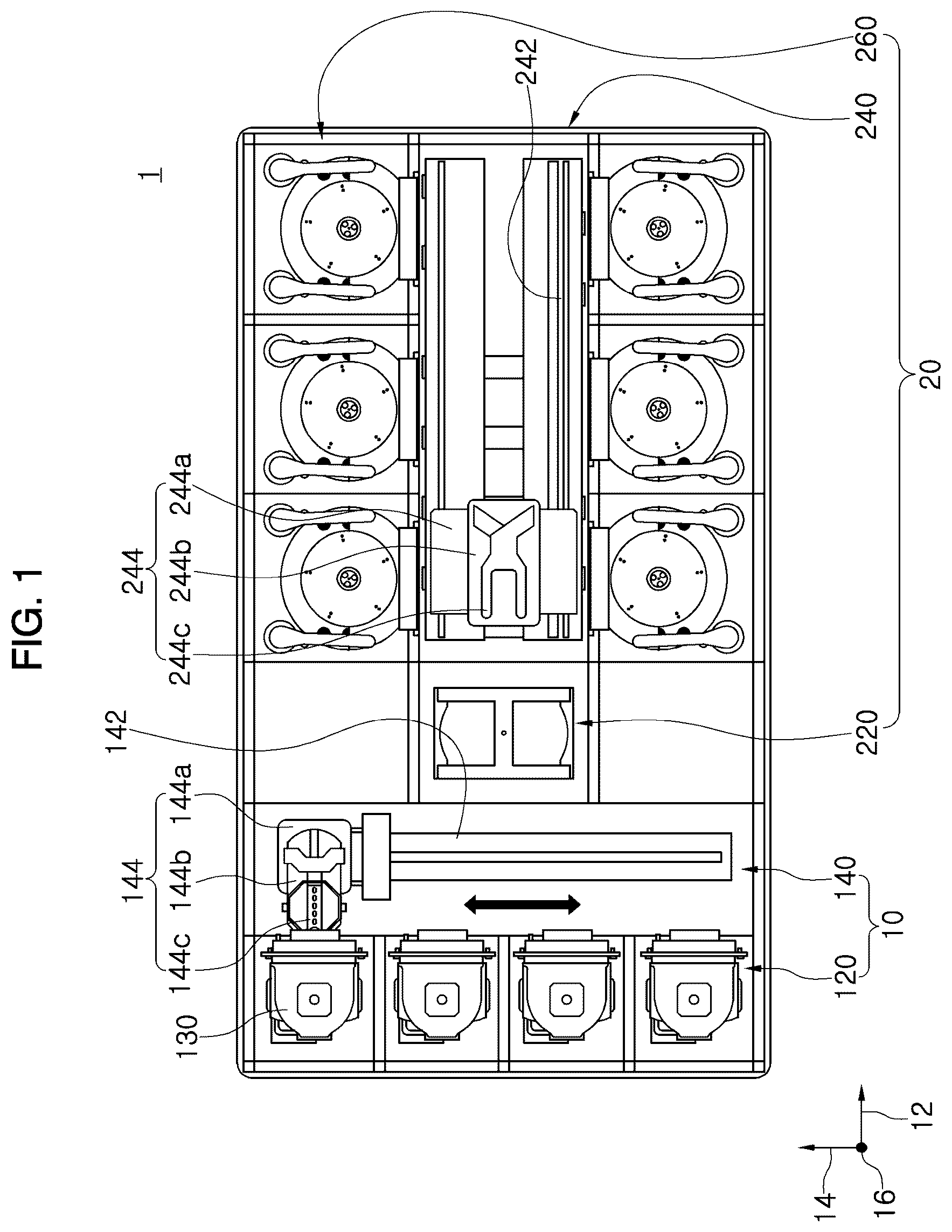 Patent US12134113 Figure 1 – Substrate processing apparatus including nozzle unit and substrate processing method