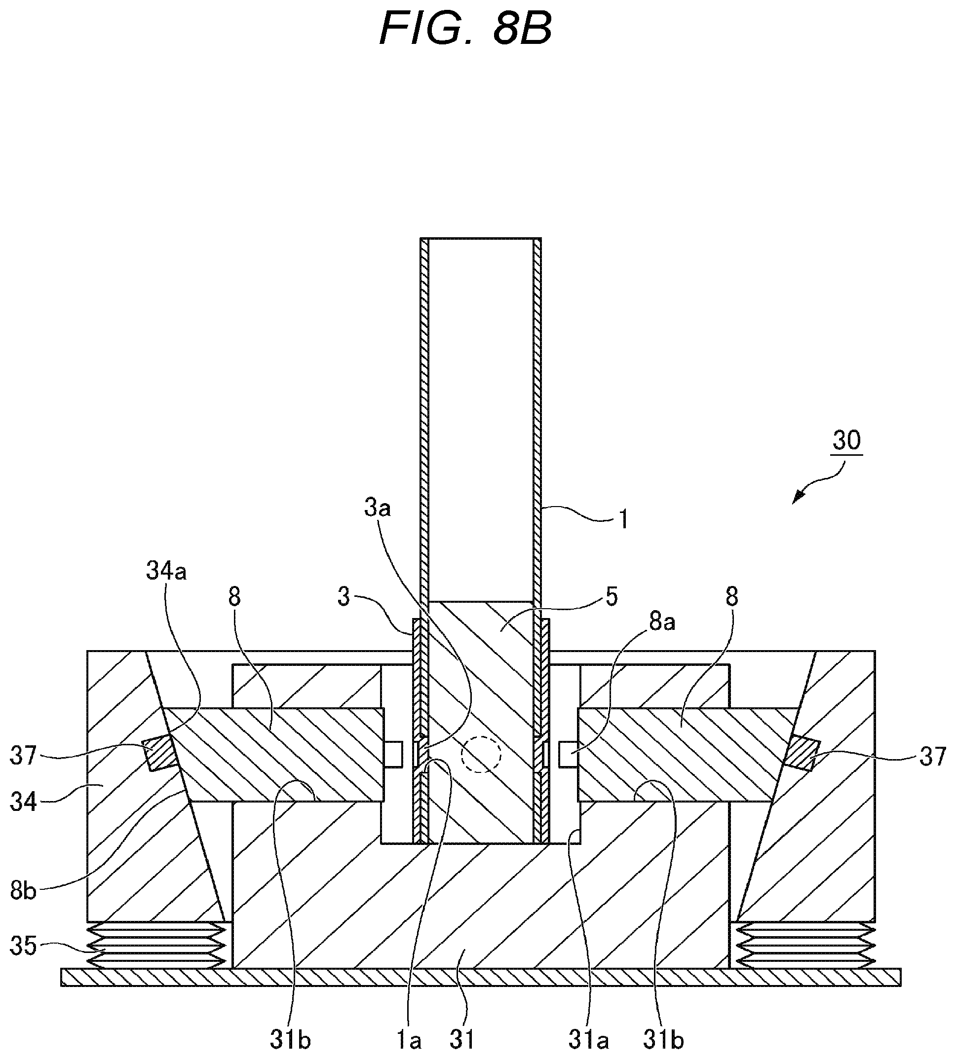 Patent US12134117 Figure 15 – Coupling device for tubular member, different-material joining method using same, and manufacturing method for tubular member equipped with different-material-joining auxiliary member