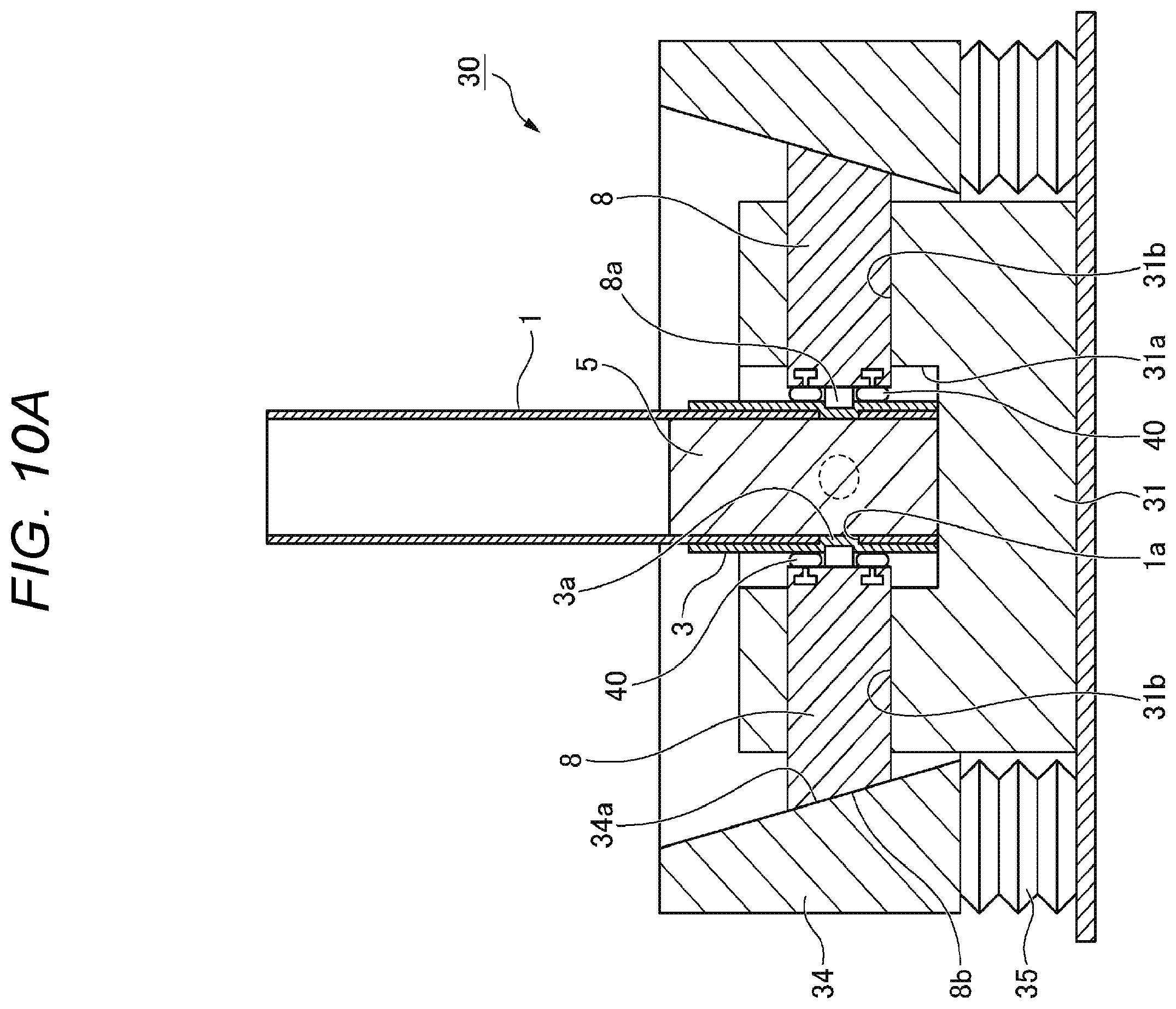 Patent US12134117 Figure 18 – Coupling device for tubular member, different-material joining method using same, and manufacturing method for tubular member equipped with different-material-joining auxiliary member