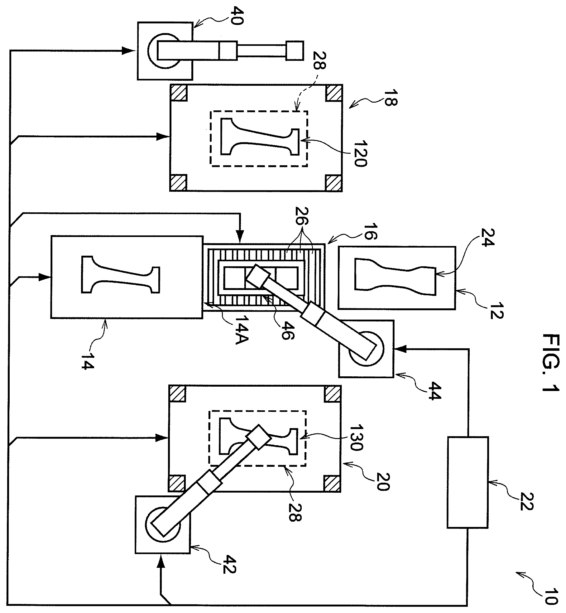 Patent US12134118 Figure 1 – Workpiece transport unit, hot pressing equipment, workpiece transport method, and hot pressing method
