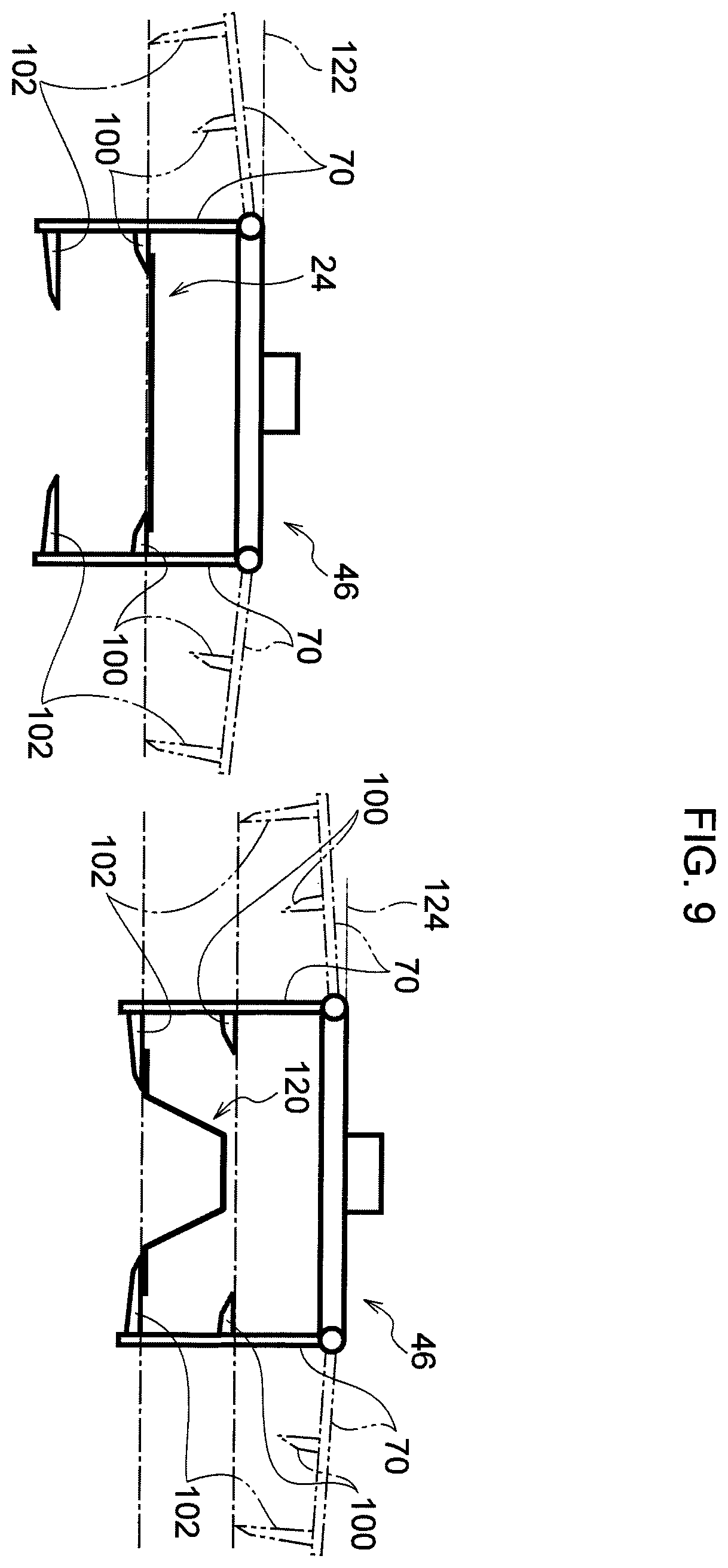 Patent US12134118 Figure 9 – Workpiece transport unit, hot pressing equipment, workpiece transport method, and hot pressing method