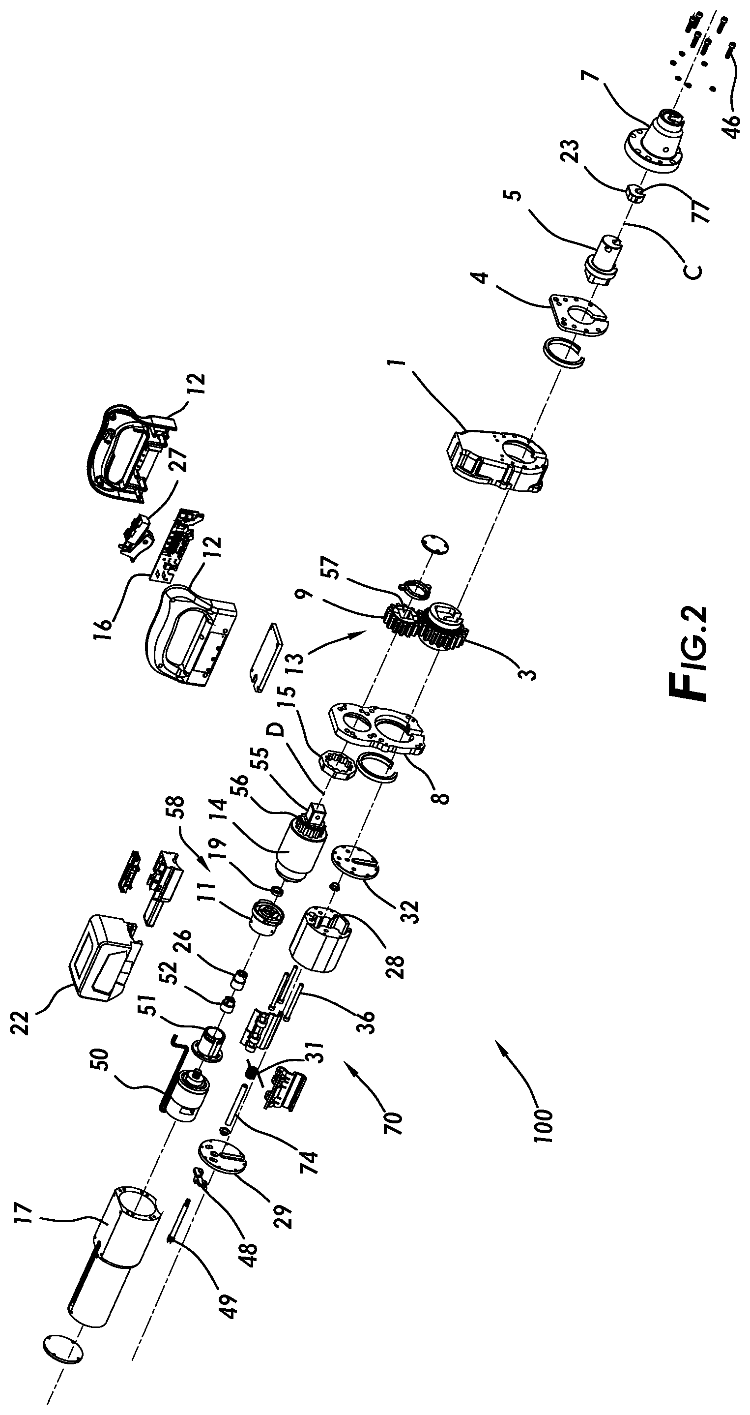 Patent US12134119 Figure 2 – Strand cutter
