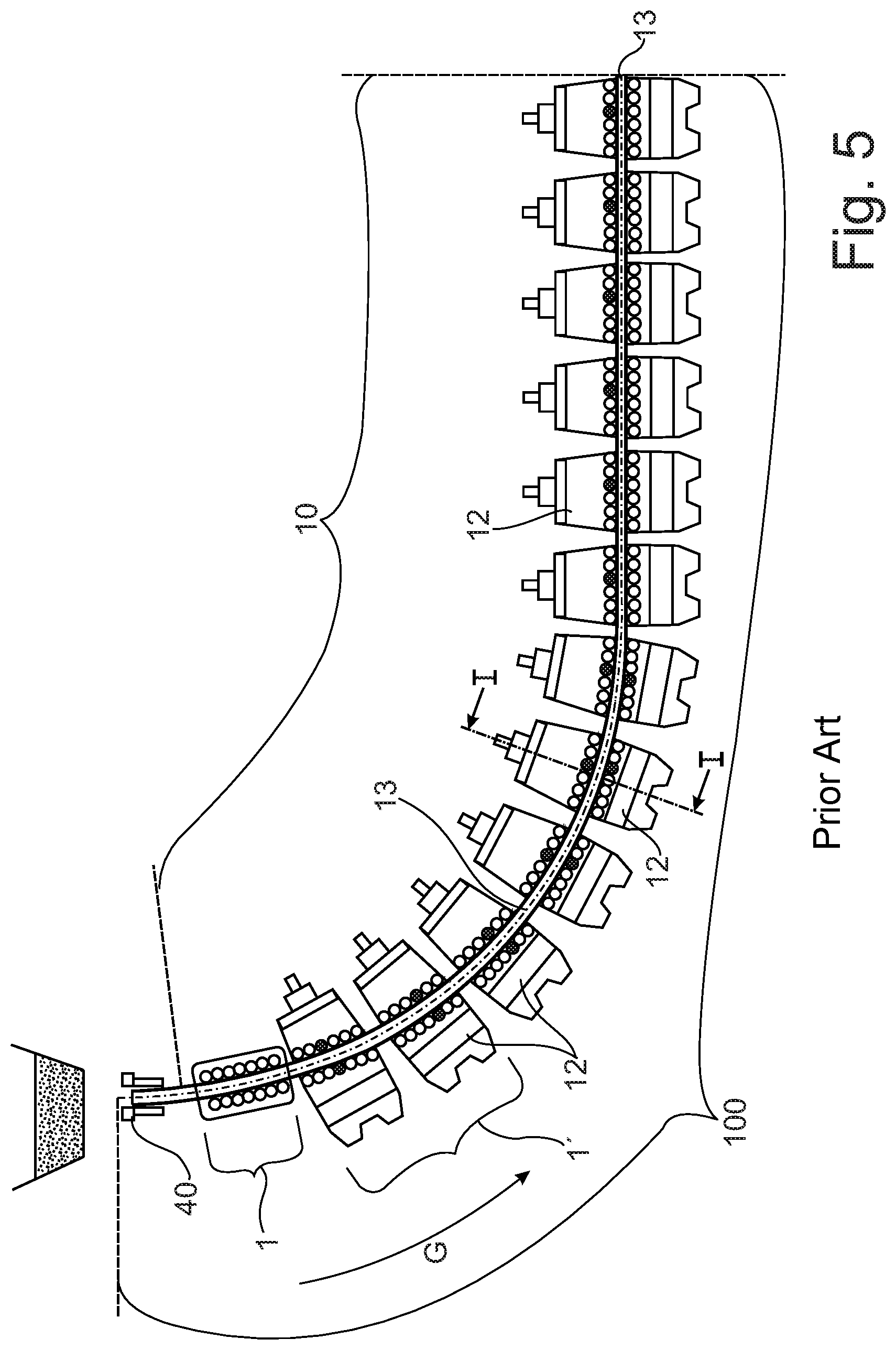 Patent US12134126 Figure 5 – Method and strand guide device for operating a cooling chamber