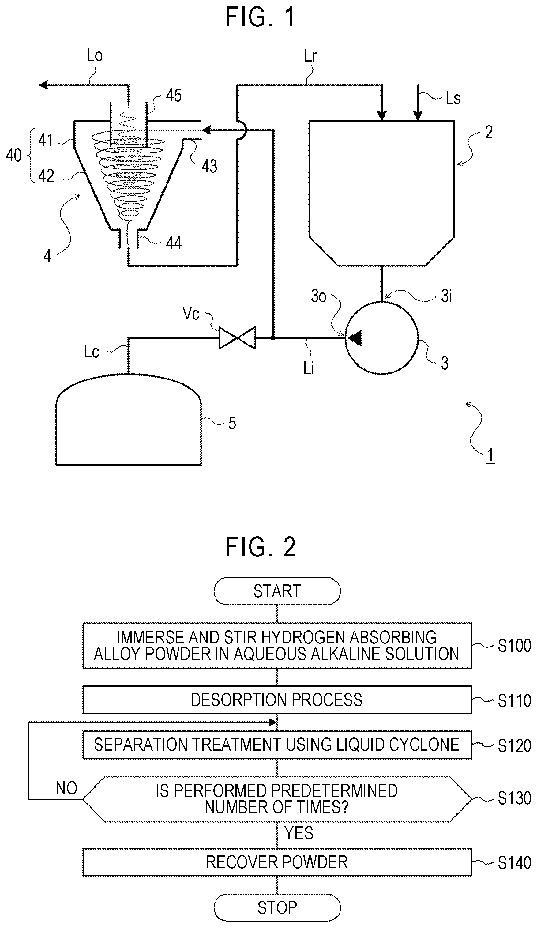 Patent US12134129 — Surface treatment method and device for hydrogen absorbing alloy powder — Figure 1