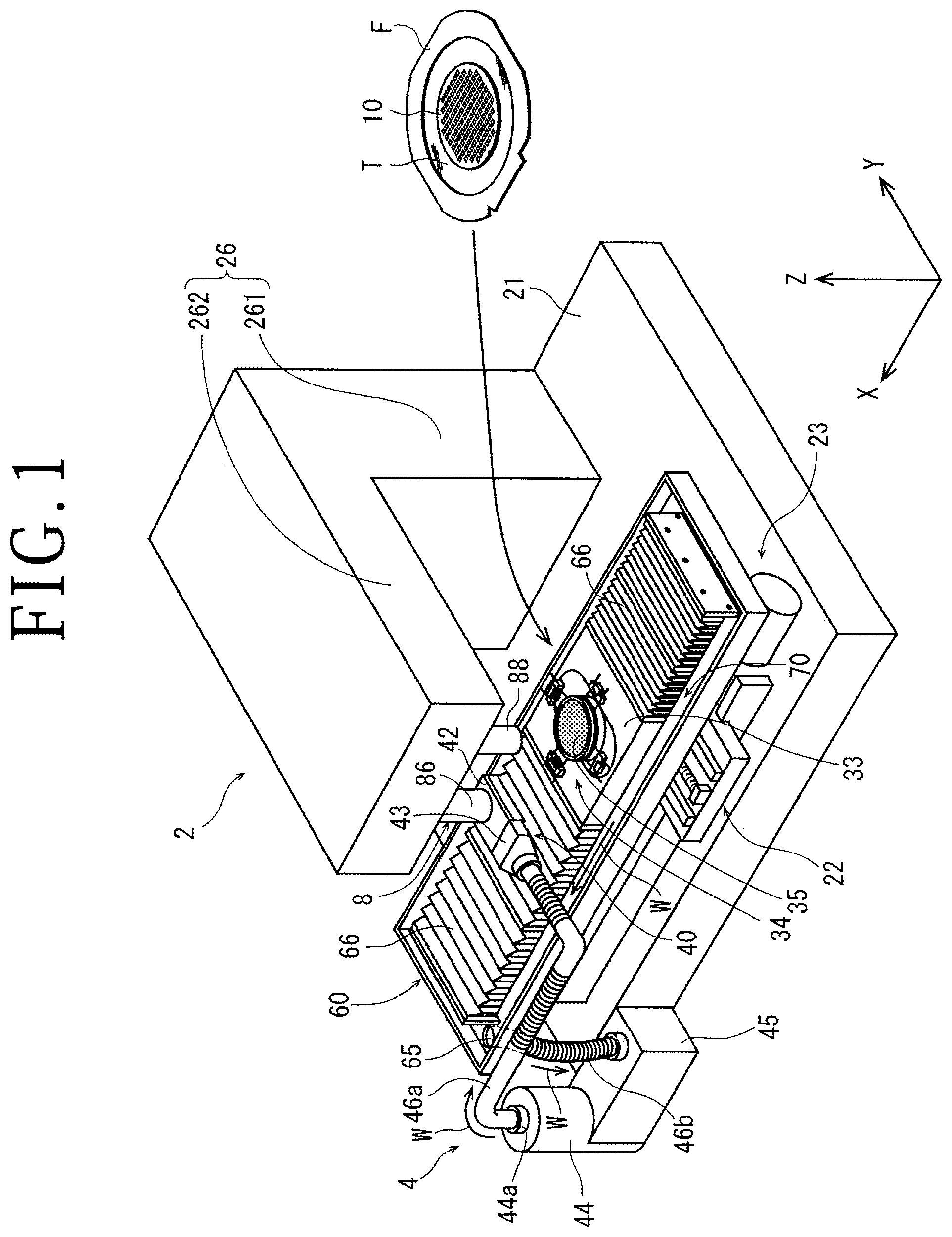 Patent US12134143 Figure 1 – Laser processing machine
