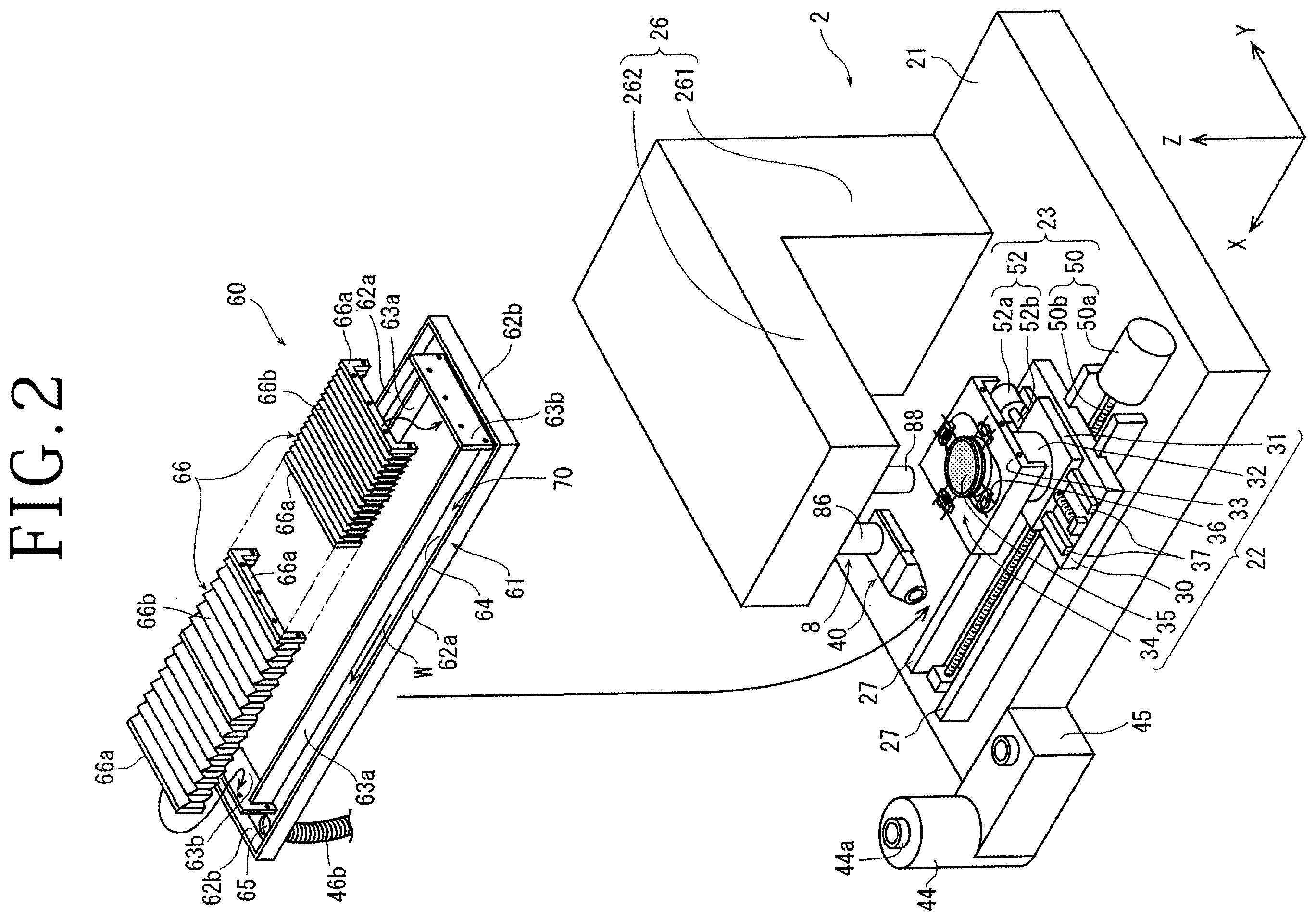 Patent US12134143 Figure 2 – Laser processing machine