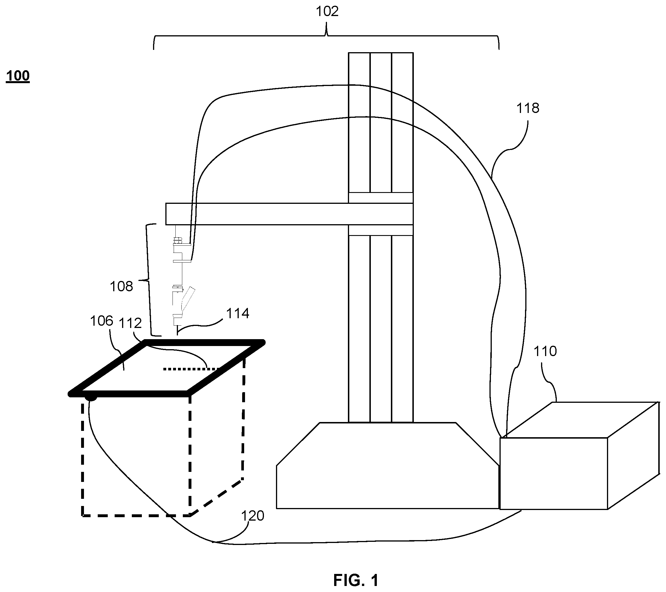 Patent US12134154 Figure 1 – Submerged arc welding systems and submerged arc welding torches to resistively preheat electrode wire