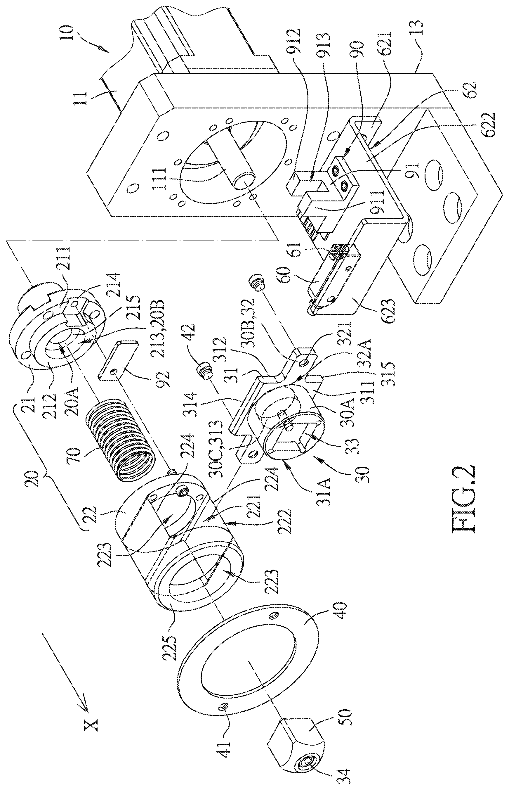 Patent US12134159 Figure 2 – Workpiece orientation mechanism