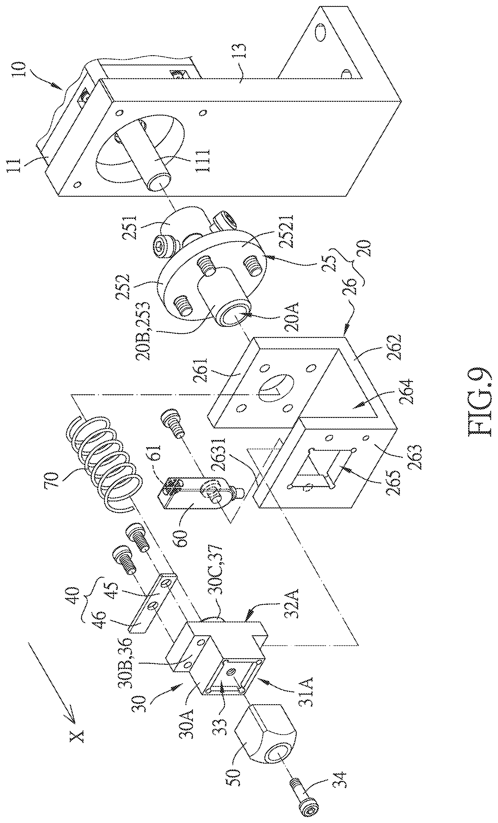Patent US12134159 Figure 9 – Workpiece orientation mechanism