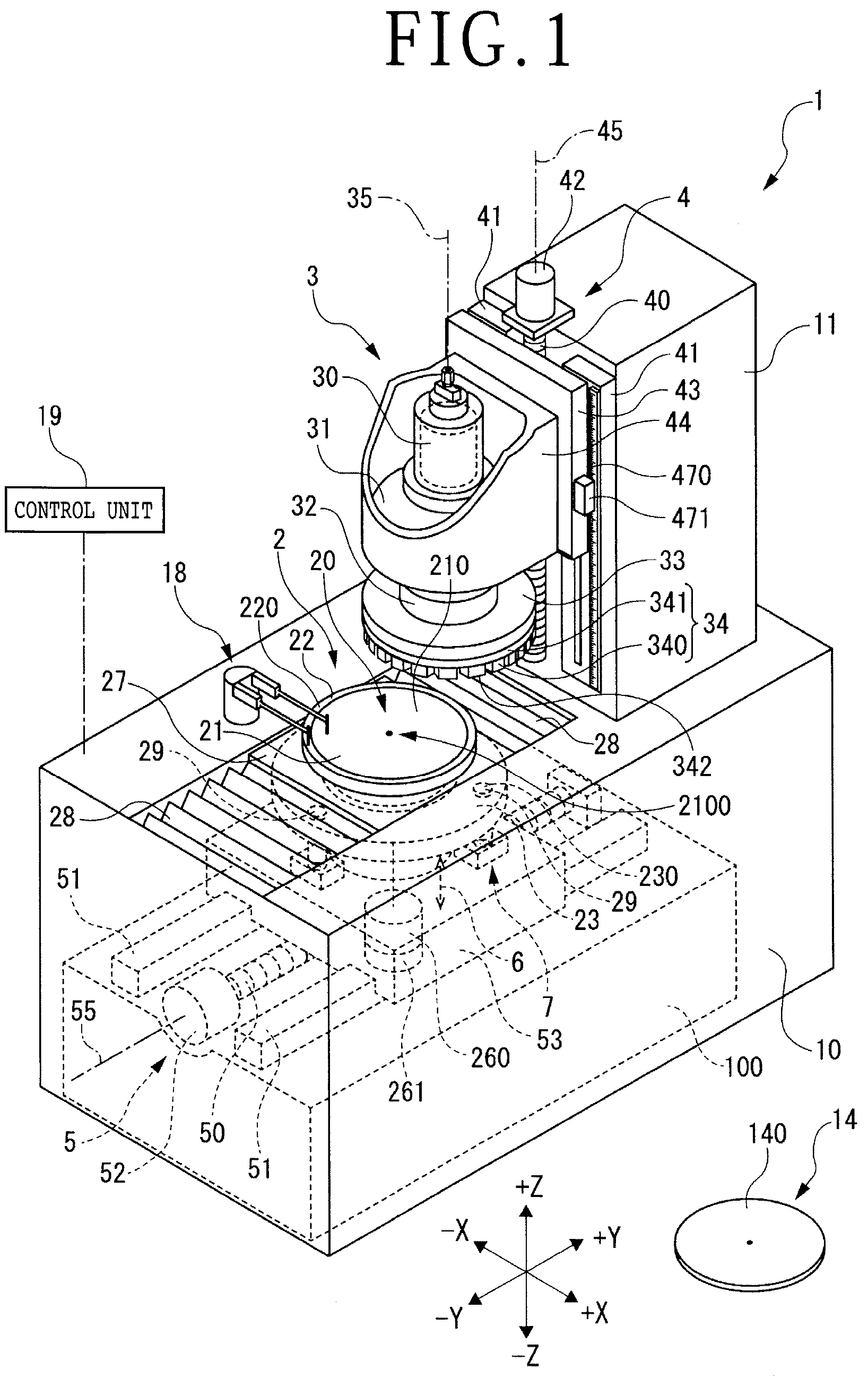 Patent US12134163 — Fine adjustment device — Figure 1