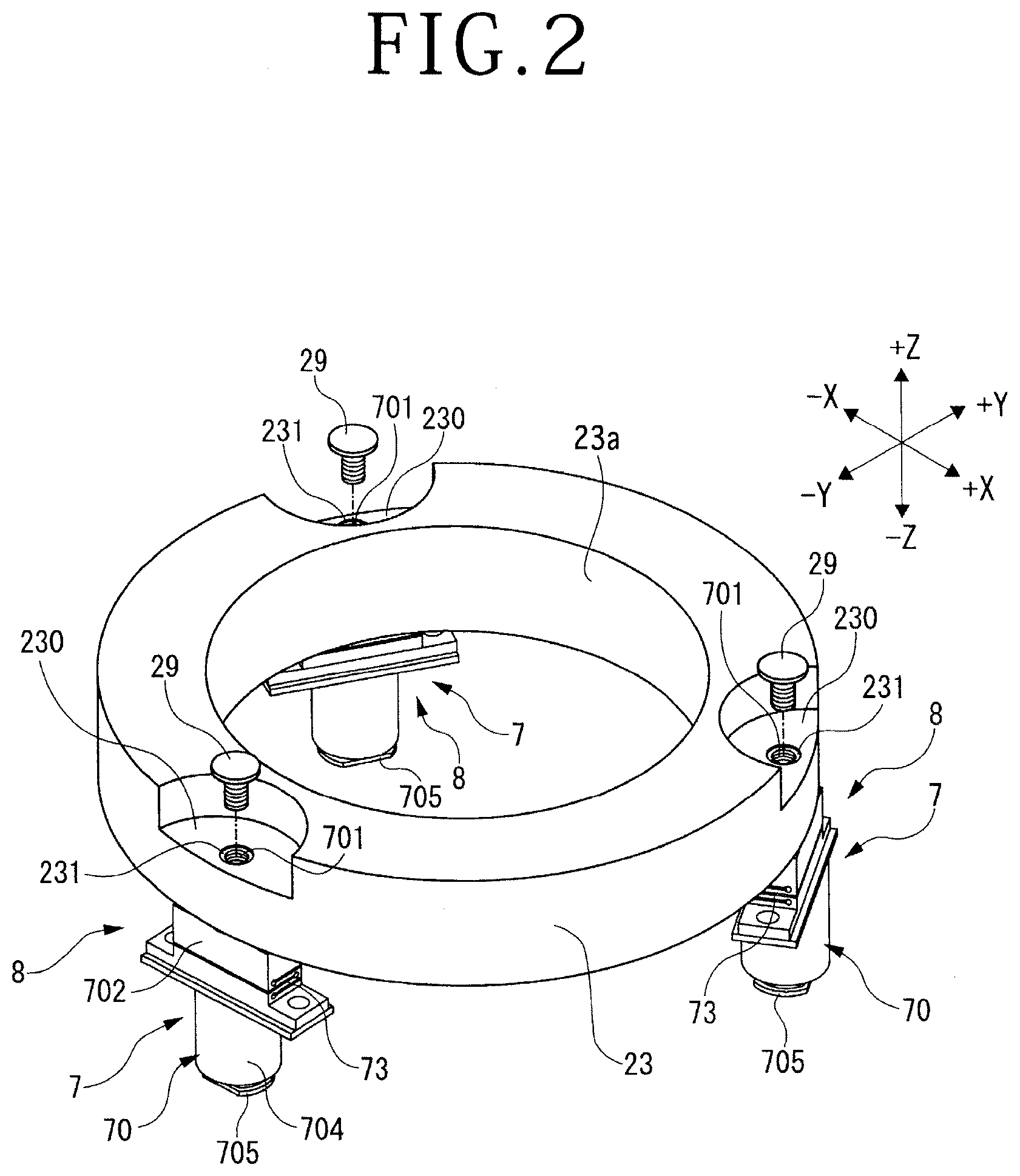 Patent US12134163 Figure 2 – Fine adjustment device