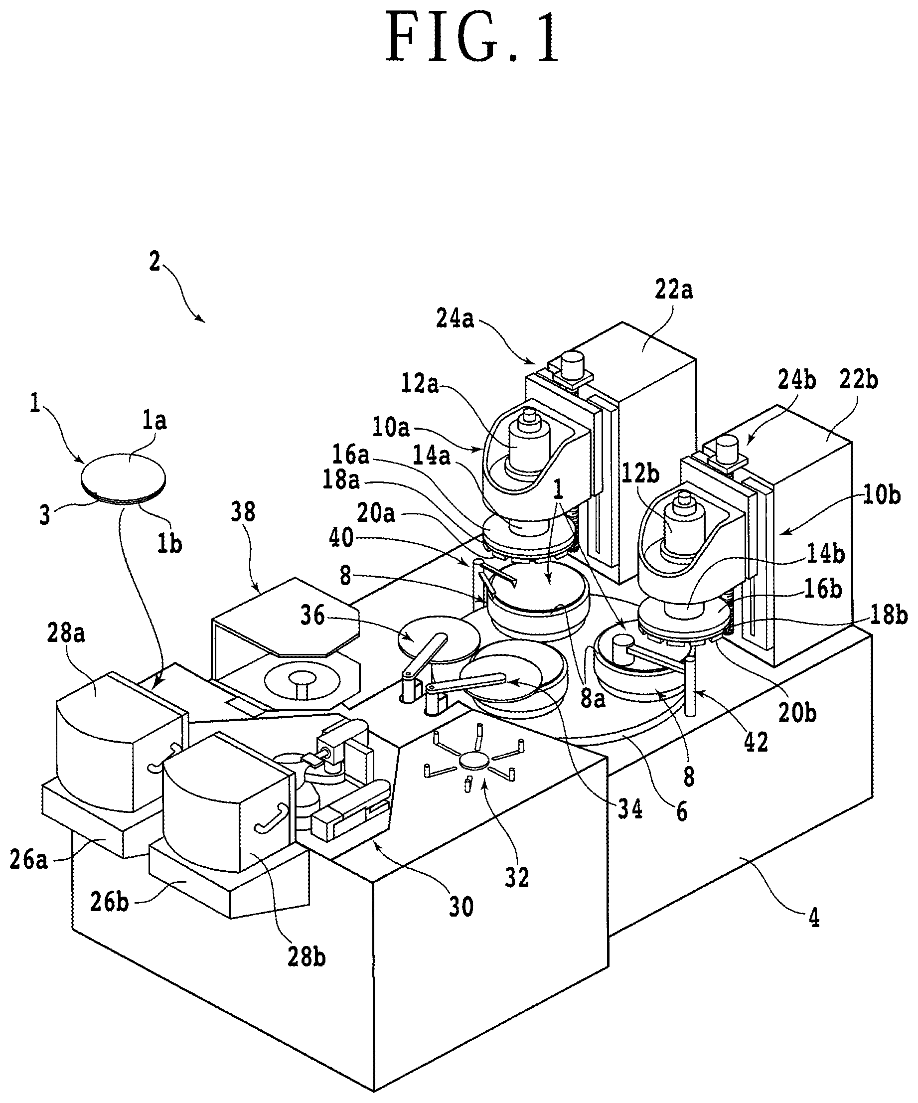Patent US12134165 Figure 1 – Grinding method of workpiece