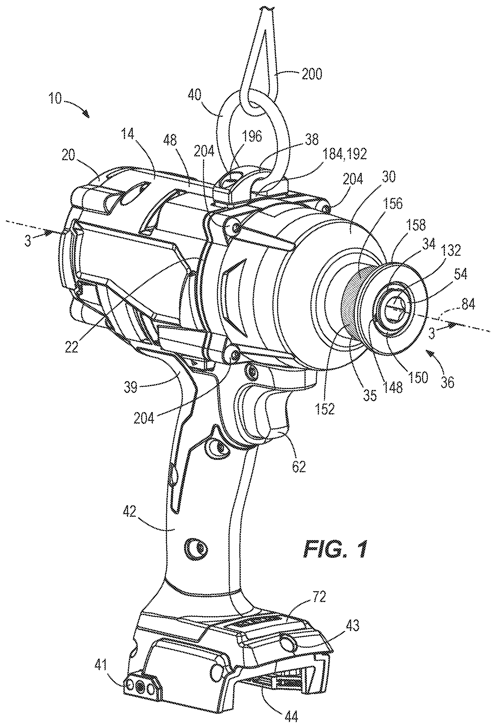 Patent US12134169 Figure 1 – Rotary impact tool