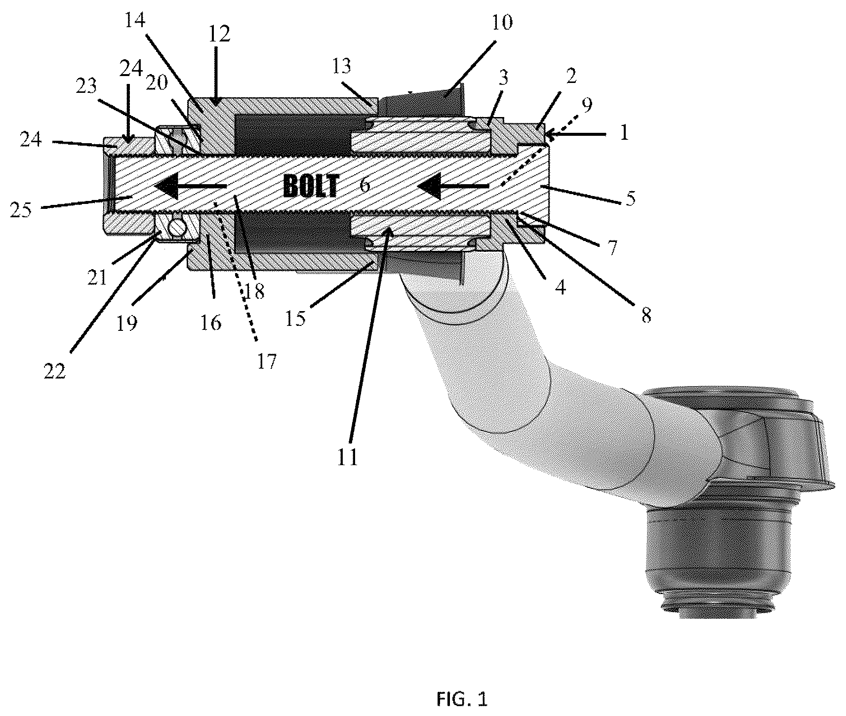 Patent US12134171 Figure 1 – On-vehicle track bar bushing removal tool for trucks