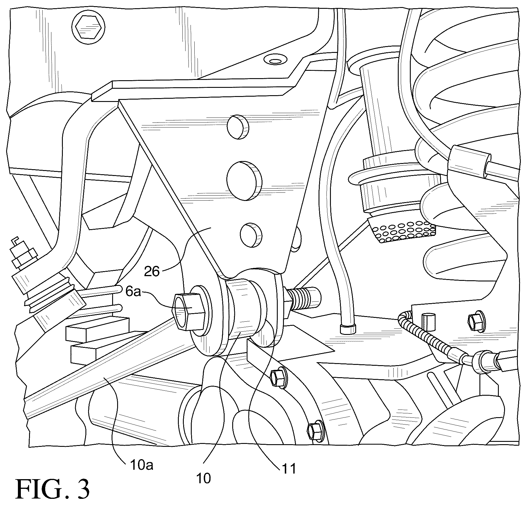 Patent US12134171 Figure 3 – On-vehicle track bar bushing removal tool for trucks
