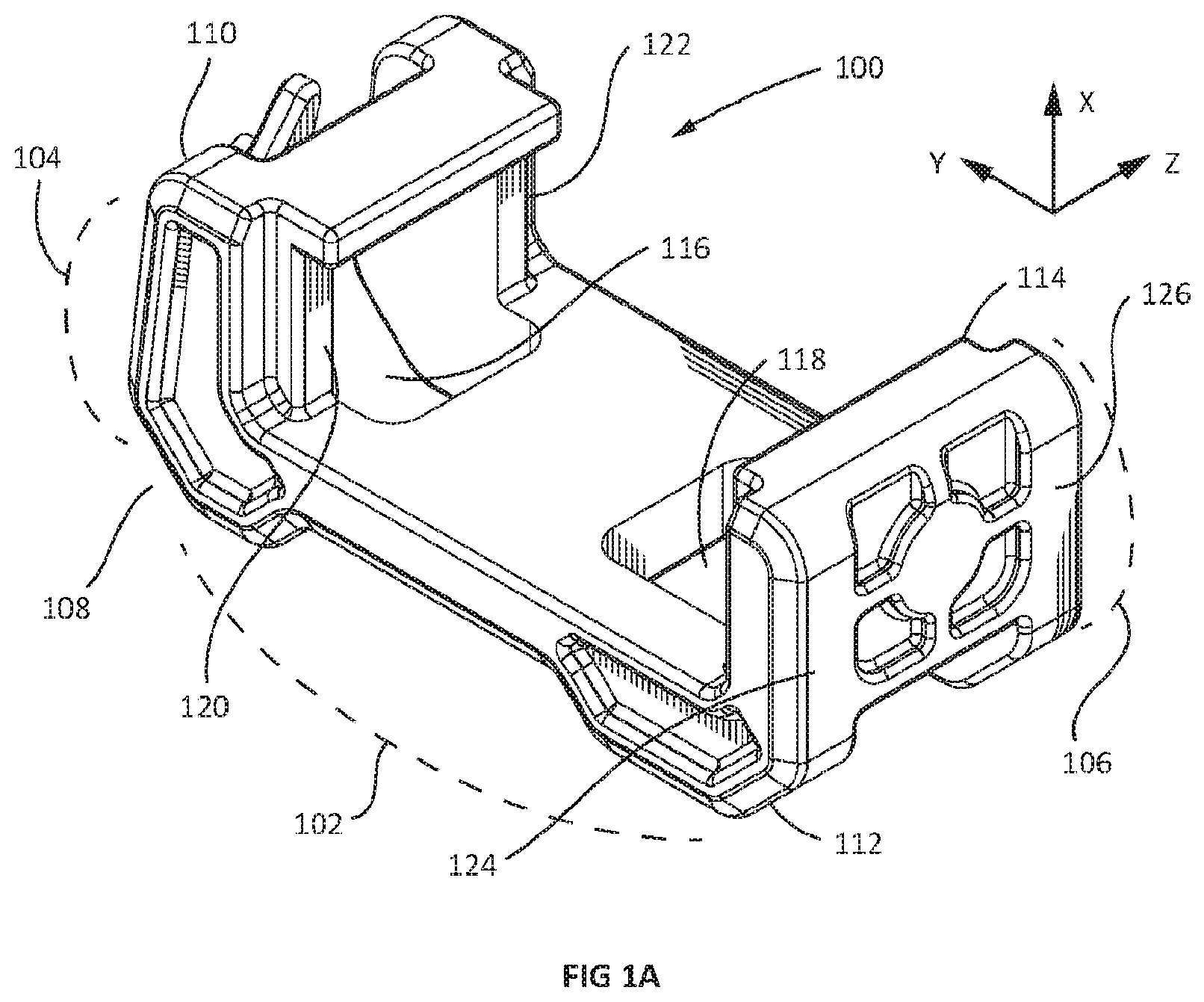 Patent US12134172 Figure 1 – Clamp designs with integrated features and methods relating thereto