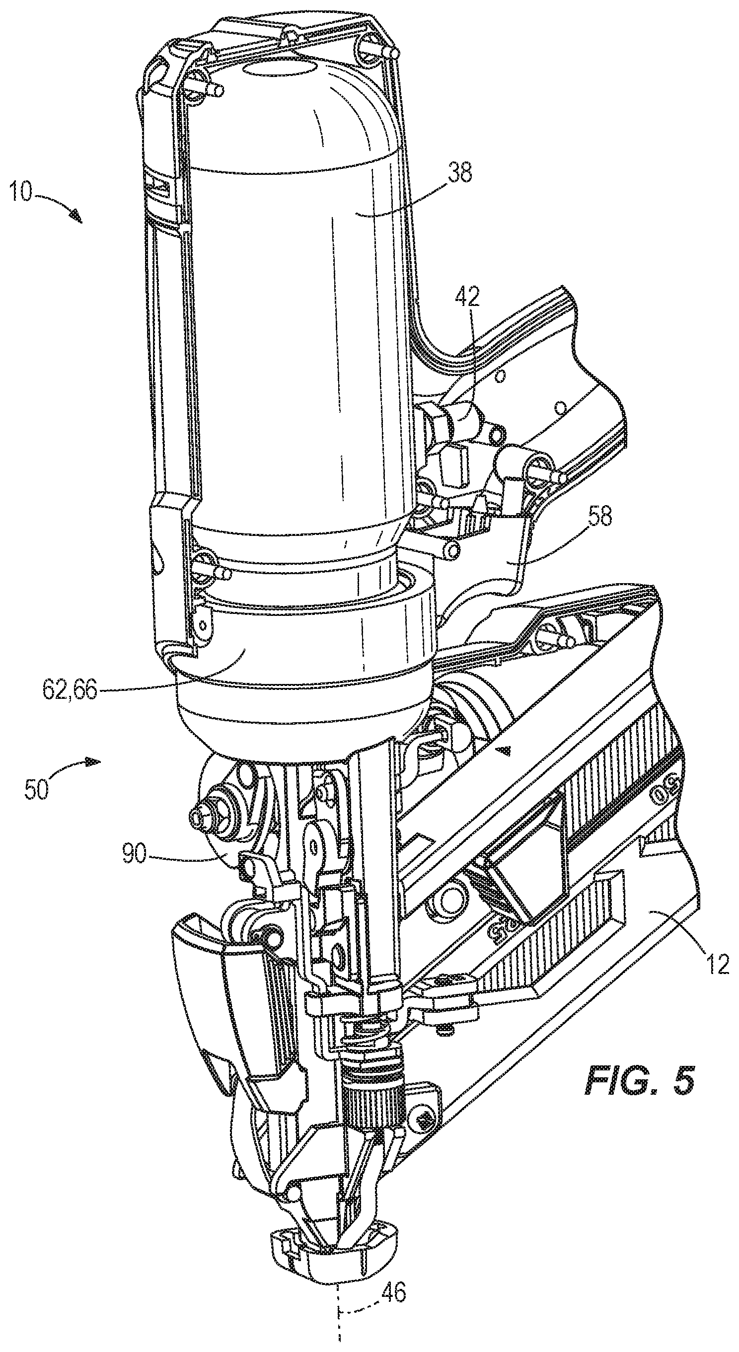 Patent US12134173 Figure 5 – Powered fastener driver