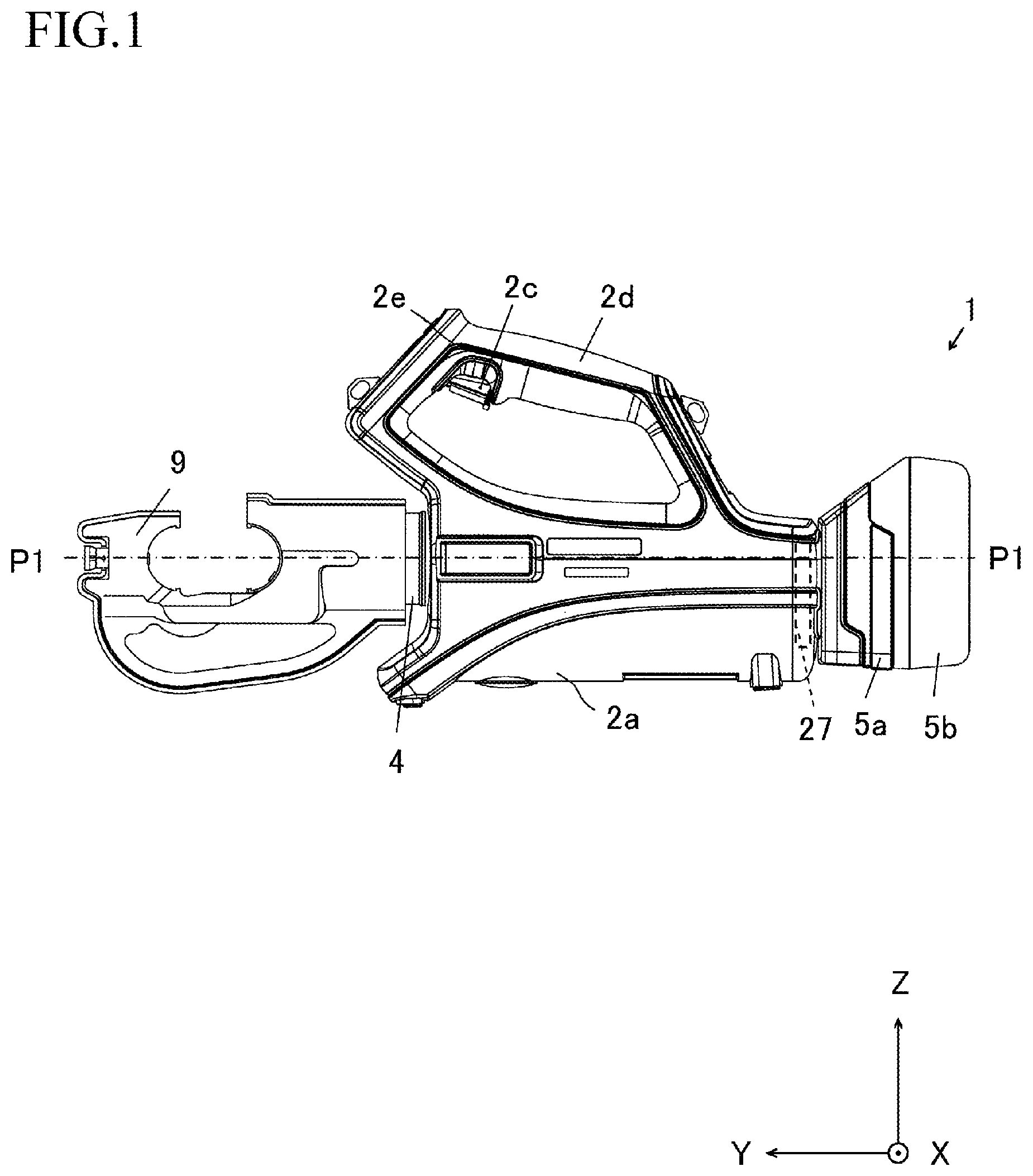 Patent US12134176 Figure 1 – Electric tool