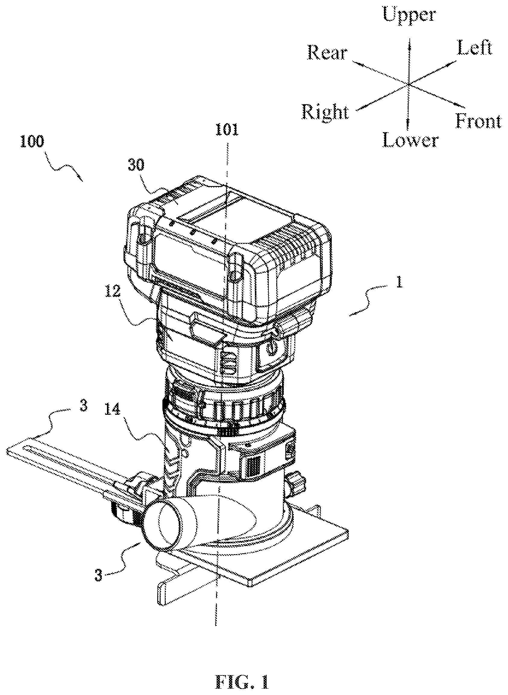 Patent US12134178 Figure 1 – Power tool
