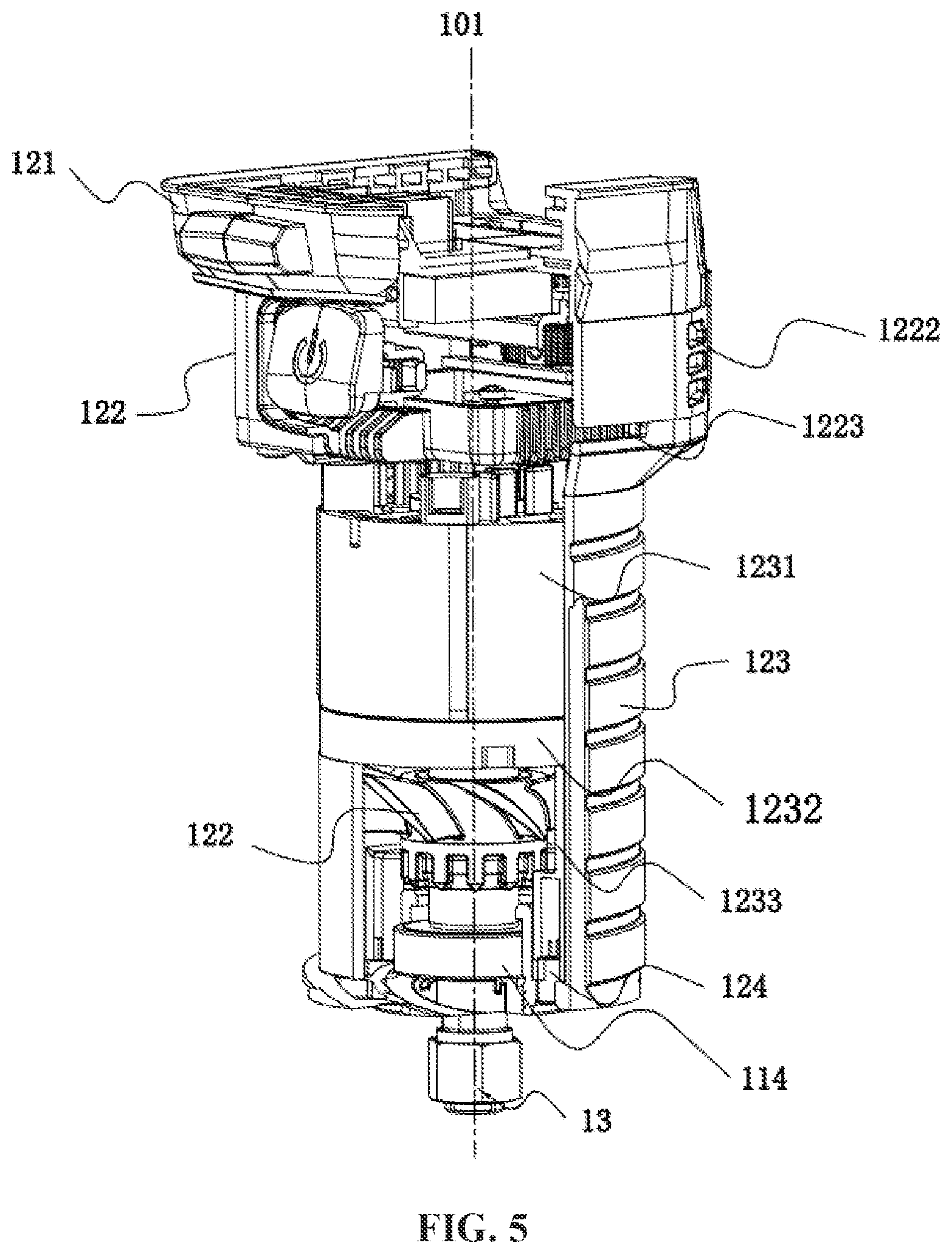 Patent US12134178 Figure 5 – Power tool