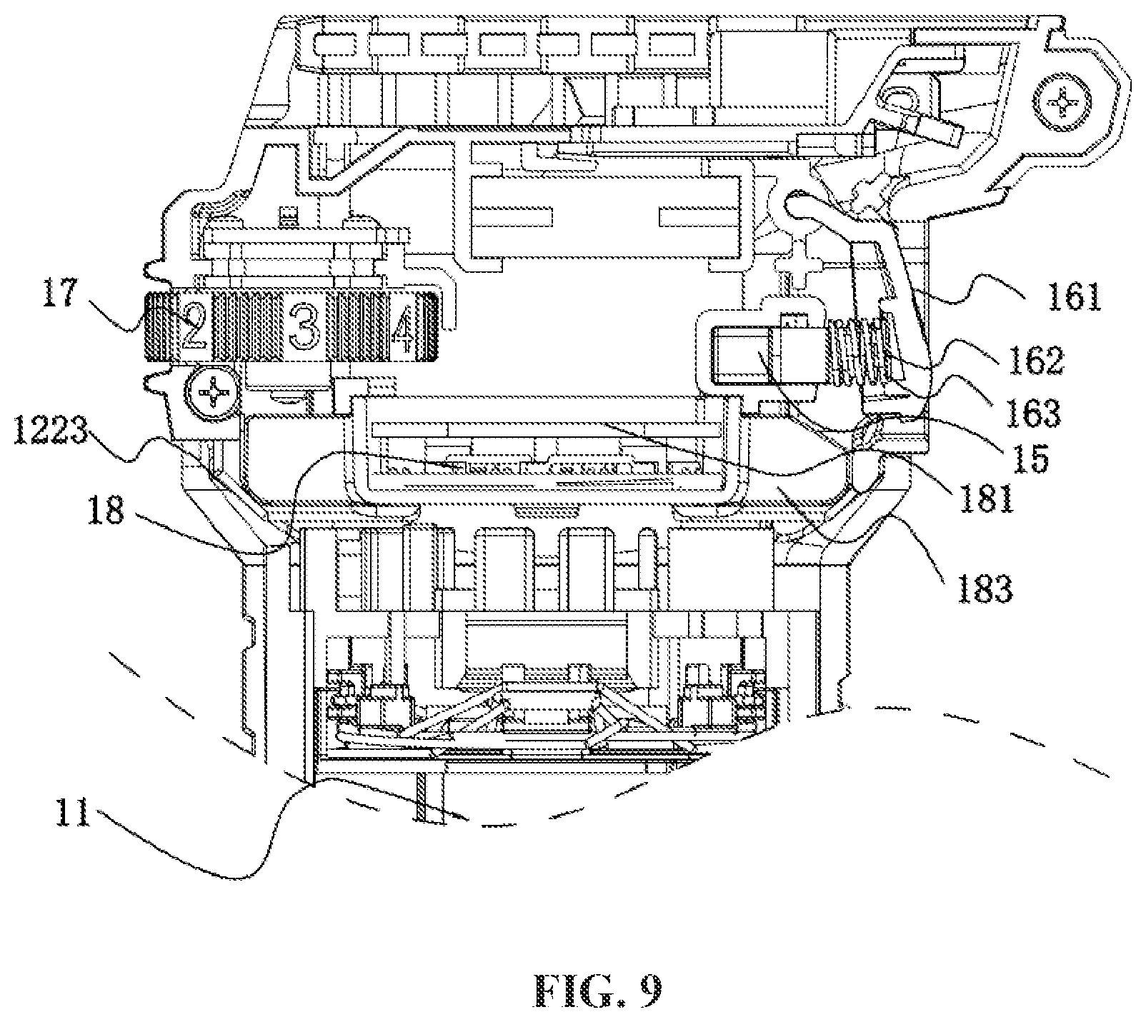 Patent US12134178 Figure 9 – Power tool
