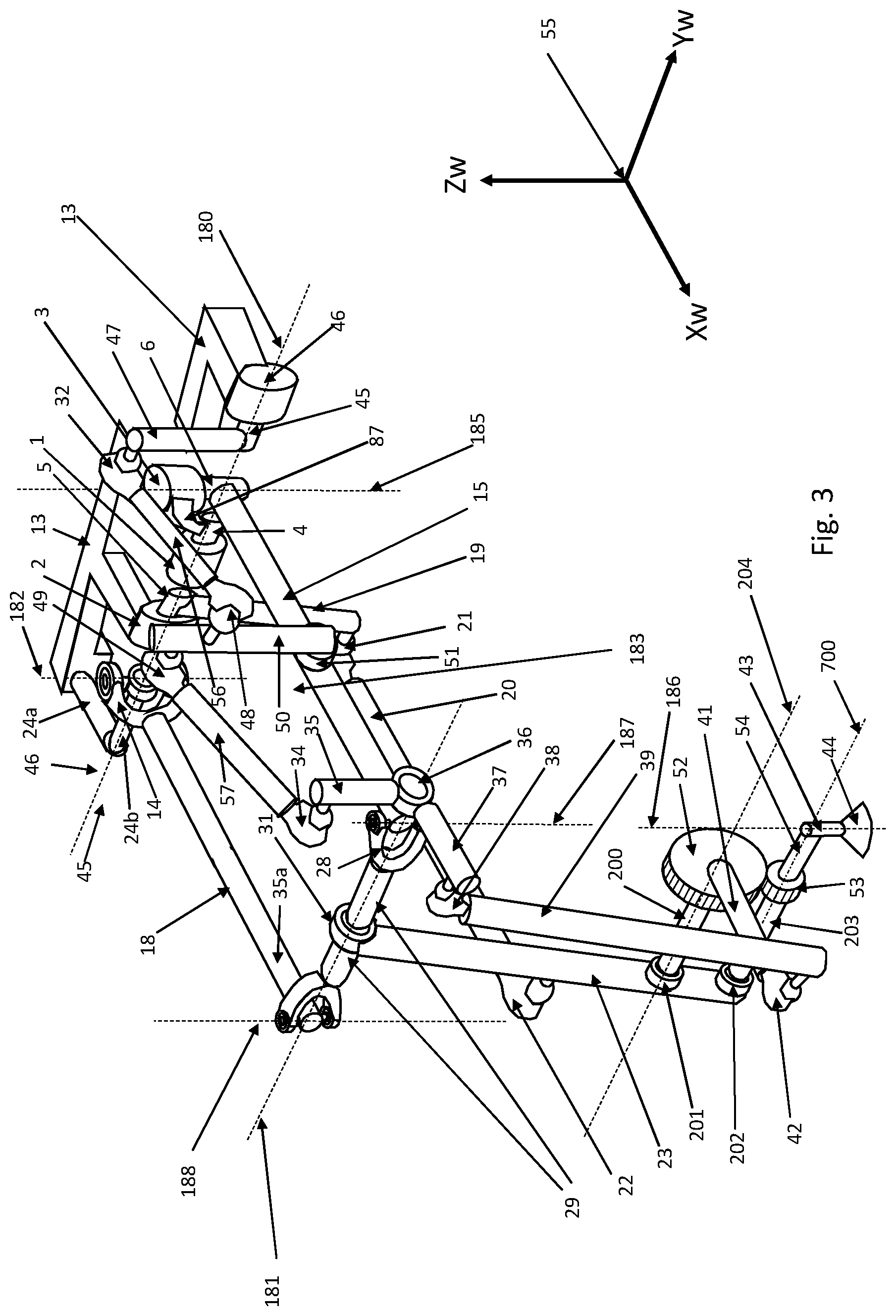 Patent US12134187 Figure 3 – Agile robot arm for positioning a tool with controlled orientation